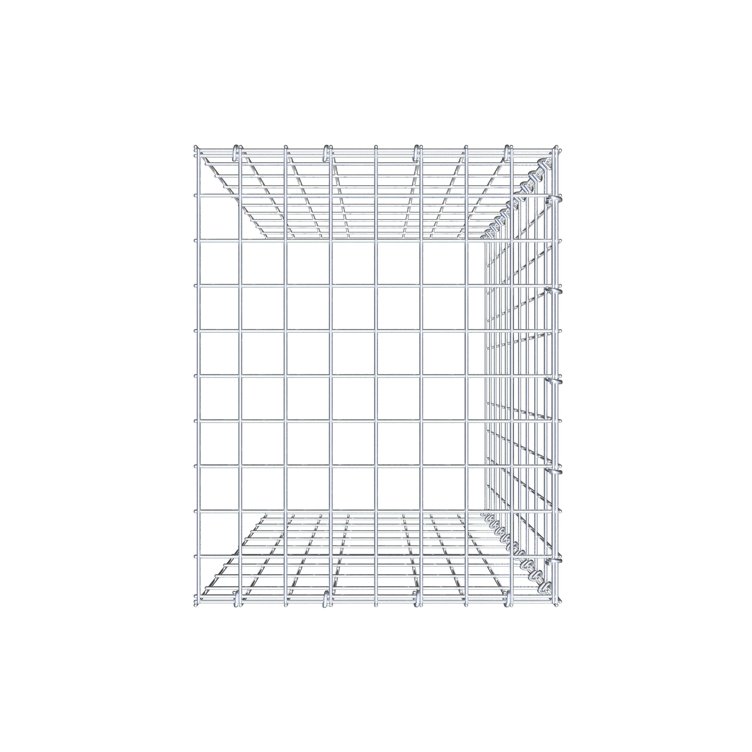 Gabion monté type 4 100 cm x 40 cm x 50 cm (L x H x P), maillage 5 cm x 10 cm, anneau en C