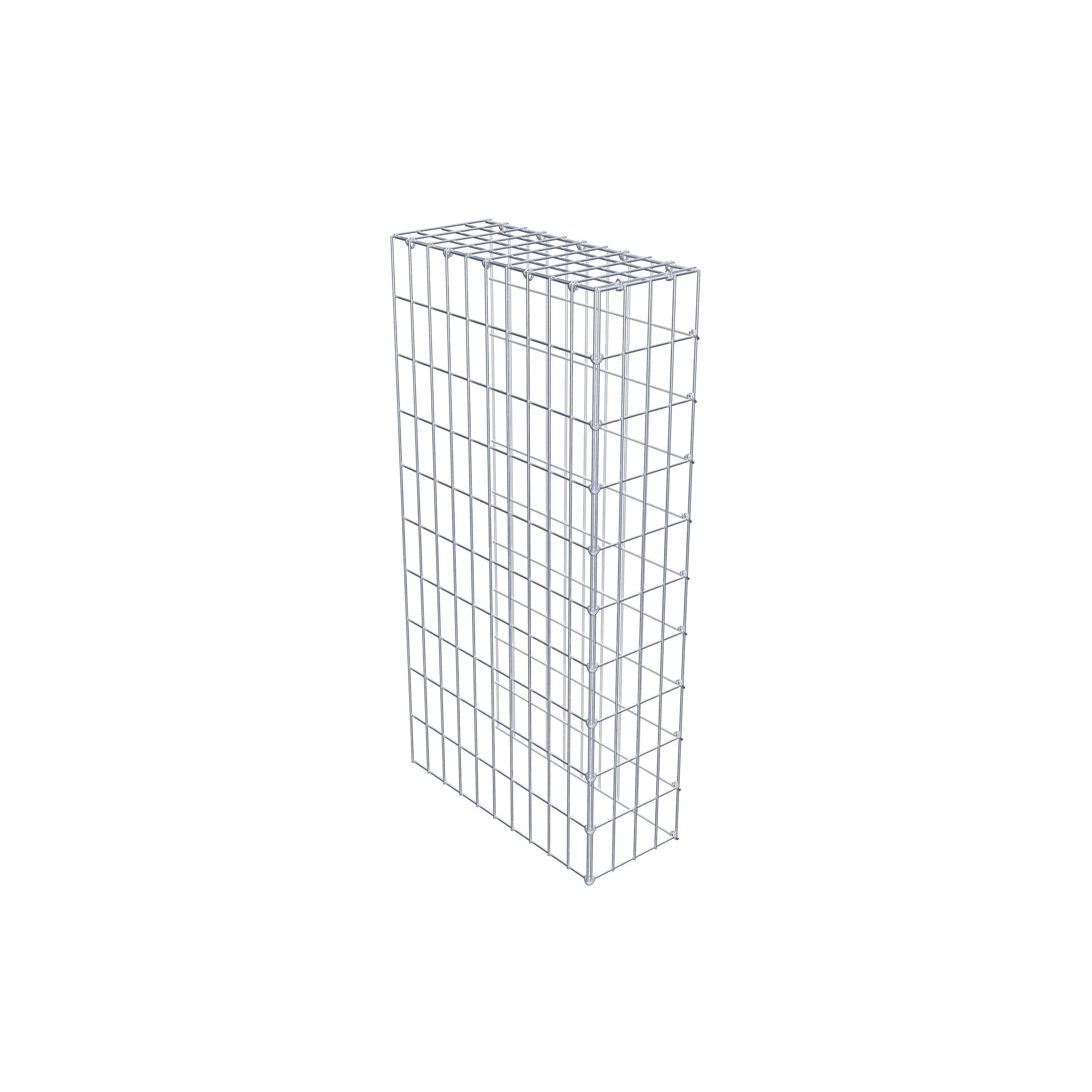 Gabion monté type 4 100 cm x 50 cm x 20 cm (L x H x P), maillage 5 cm x 10 cm, anneau en C