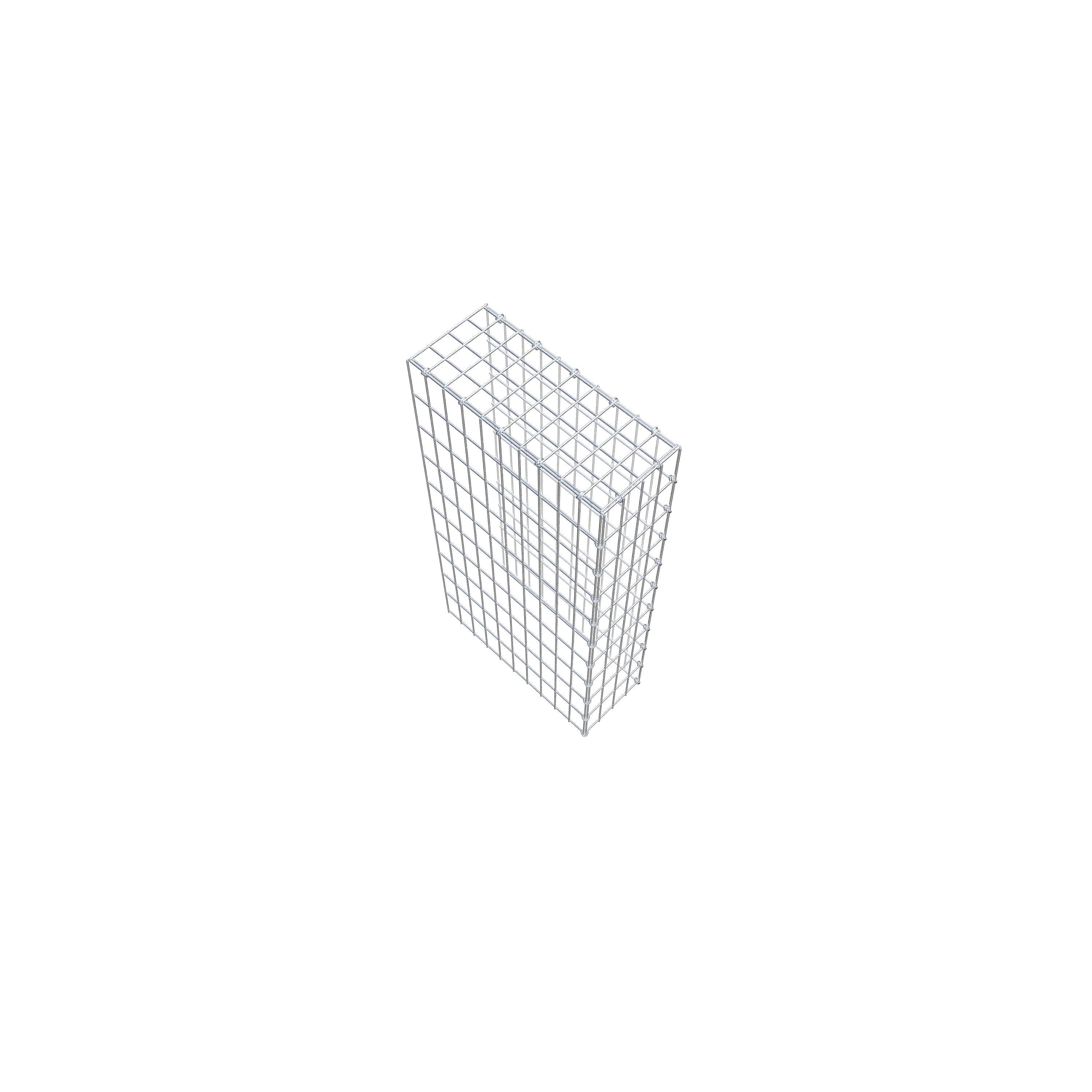 Gabion monté type 4 100 cm x 50 cm x 20 cm (L x H x P), maillage 5 cm x 10 cm, anneau en C