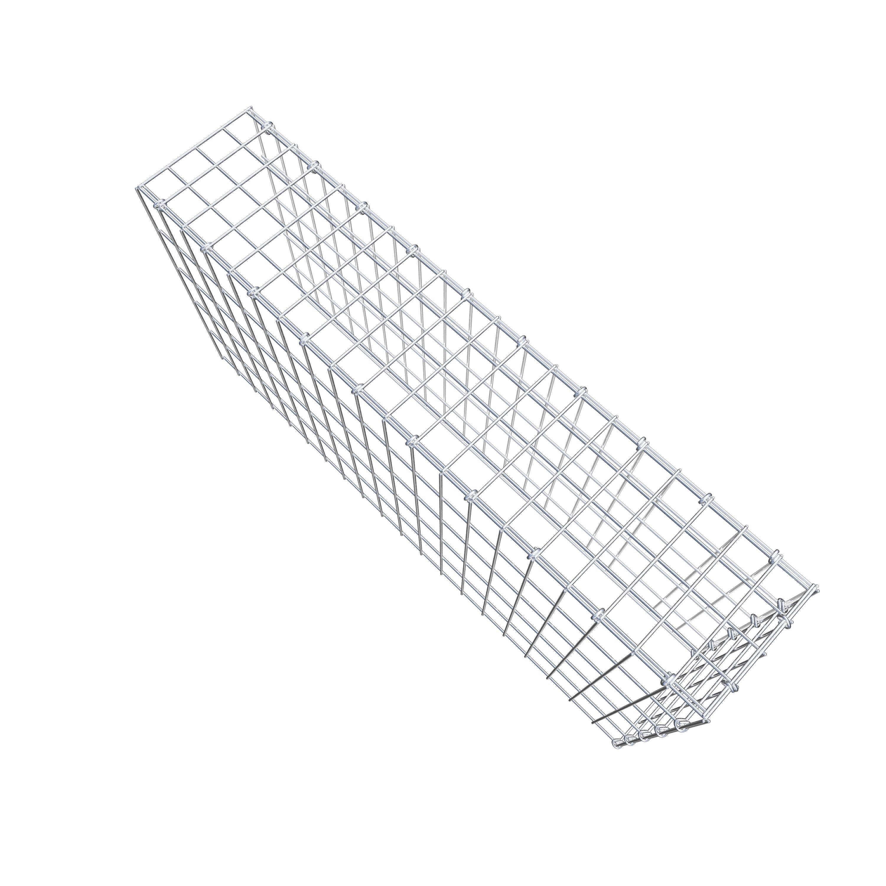 Gabion monté type 4 100 cm x 50 cm x 20 cm (L x H x P), maillage 5 cm x 10 cm, anneau en C