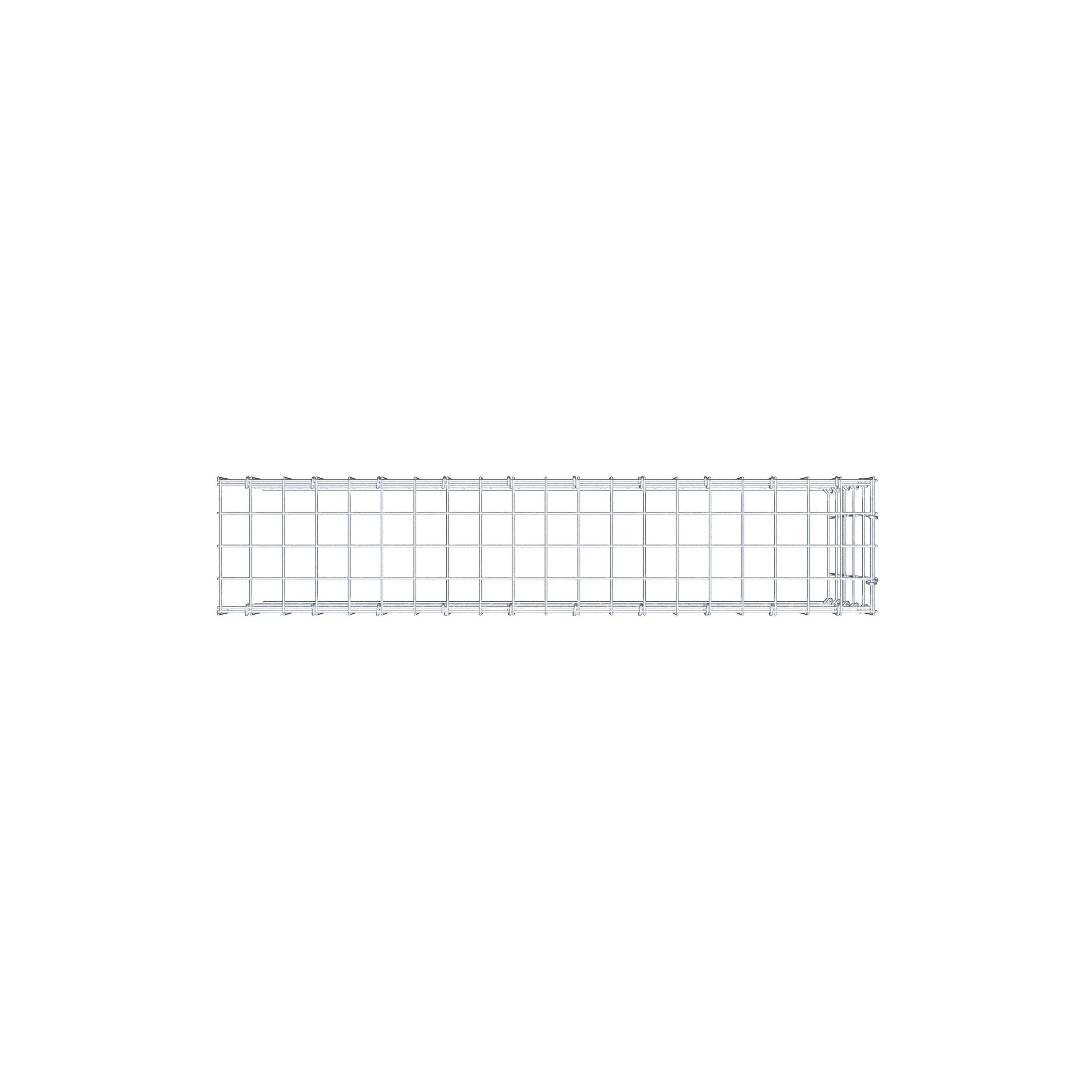 Gabion monté type 4 100 cm x 50 cm x 20 cm (L x H x P), maillage 5 cm x 10 cm, anneau en C