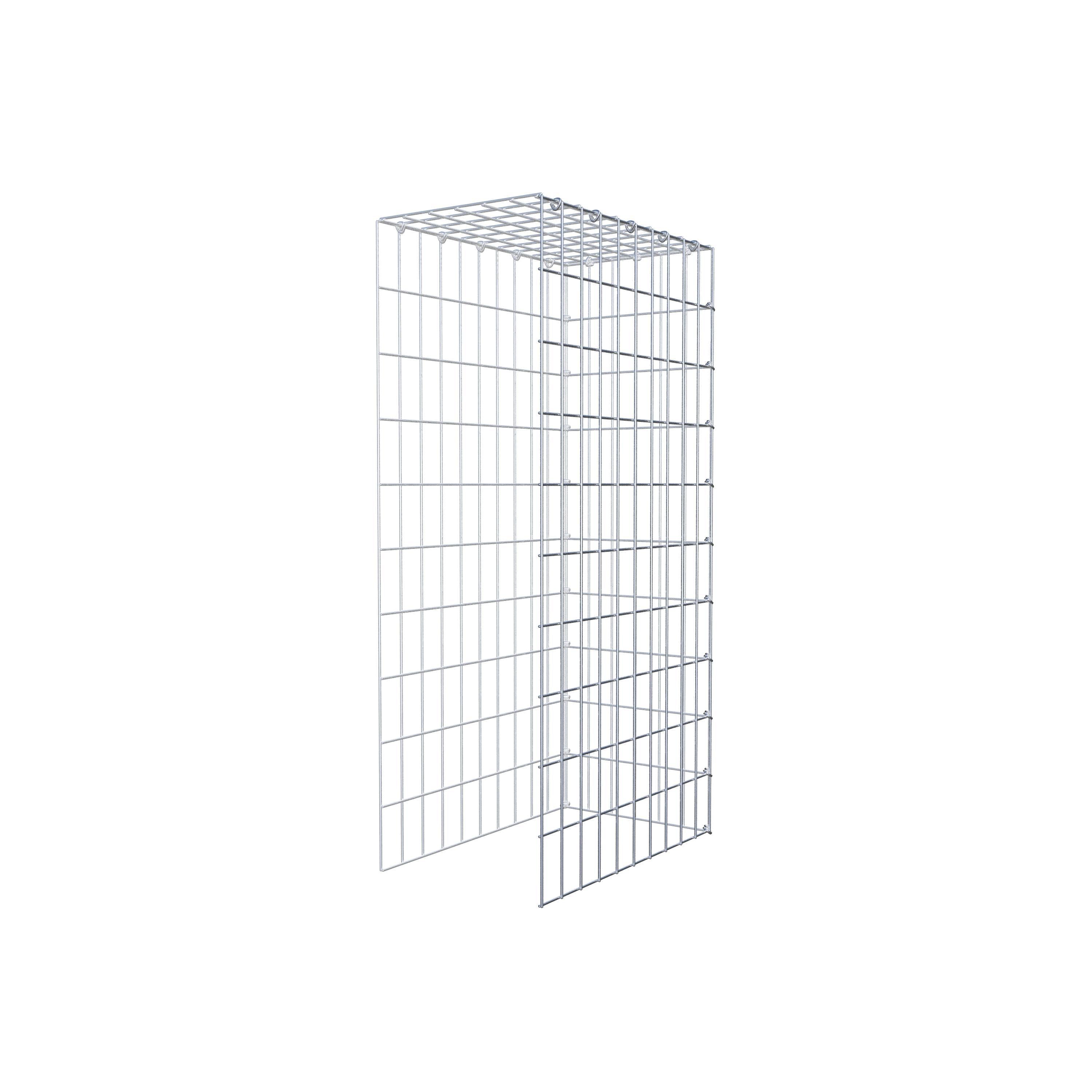 Gabion monté type 4 100 cm x 50 cm x 30 cm (L x H x P), maillage 5 cm x 10 cm, anneau en C