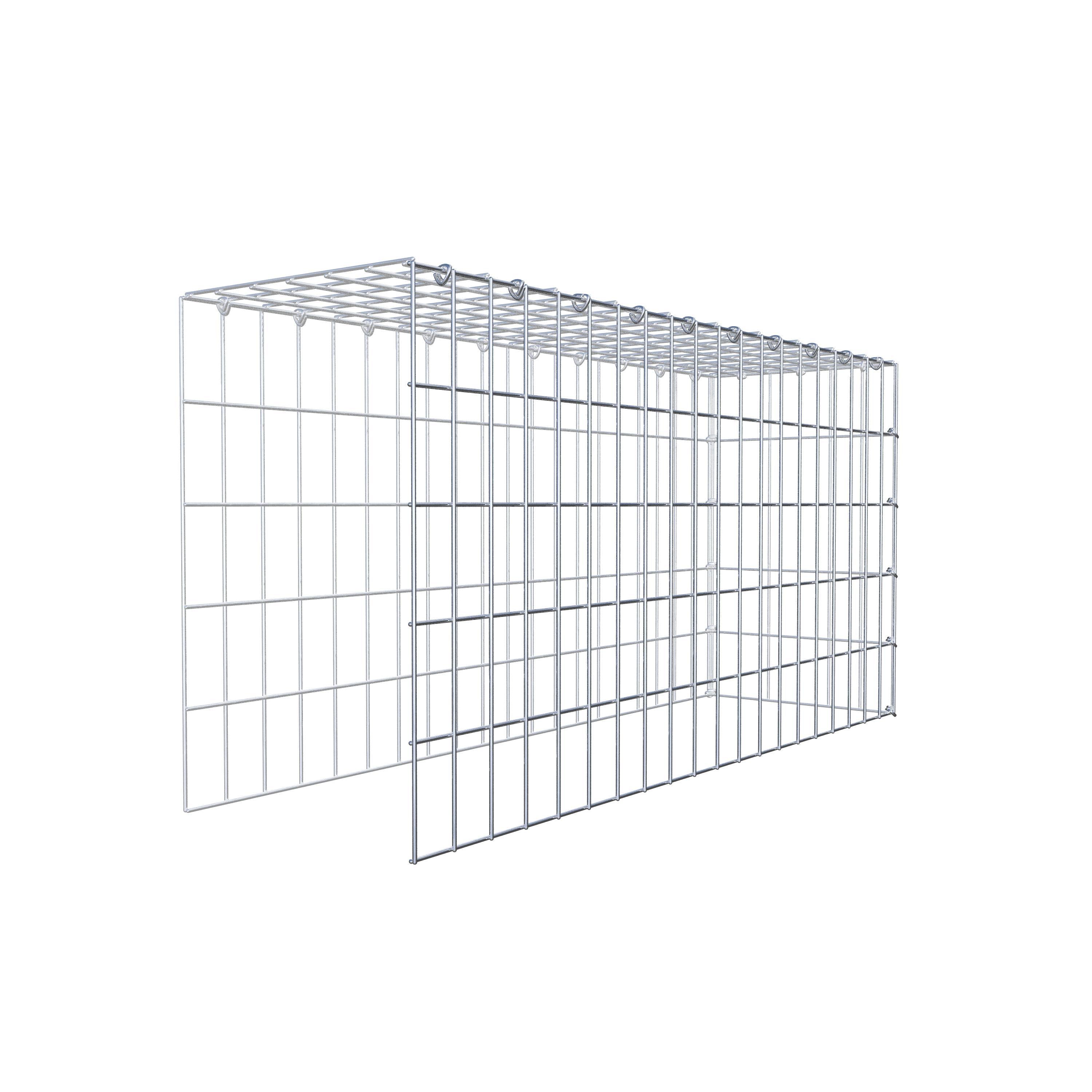 Gabion monté type 4 100 cm x 50 cm x 30 cm (L x H x P), maillage 5 cm x 10 cm, anneau en C