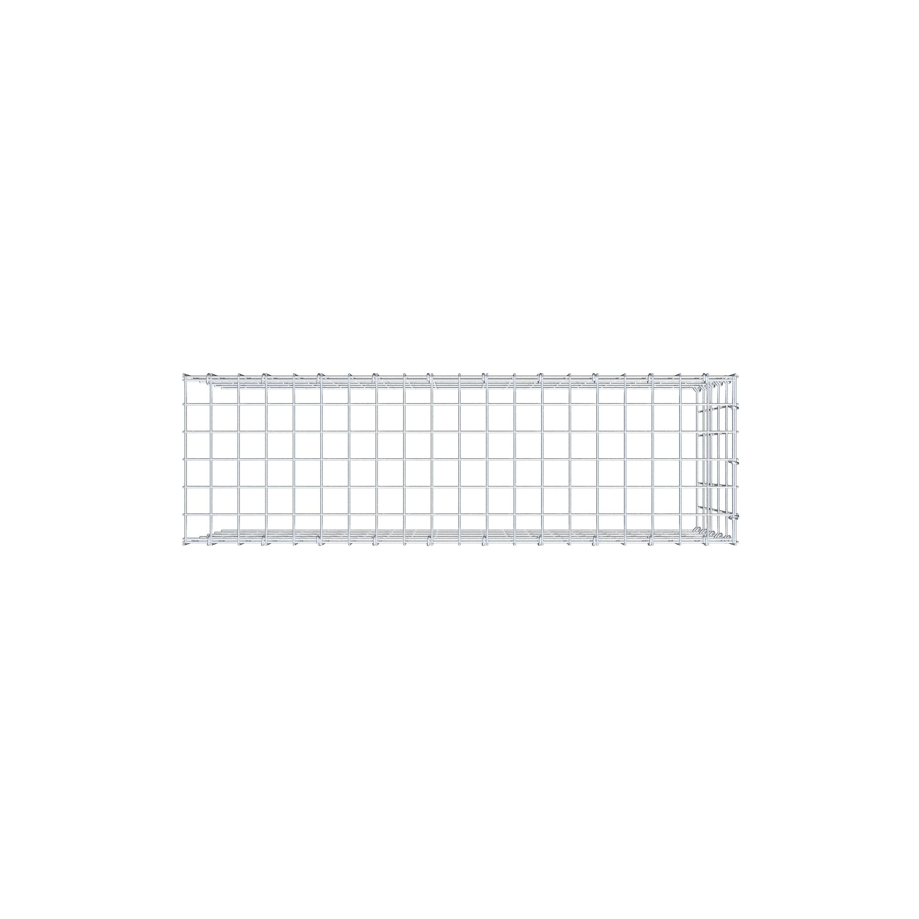 Gabion monté type 4 100 cm x 50 cm x 30 cm (L x H x P), maillage 5 cm x 10 cm, anneau en C