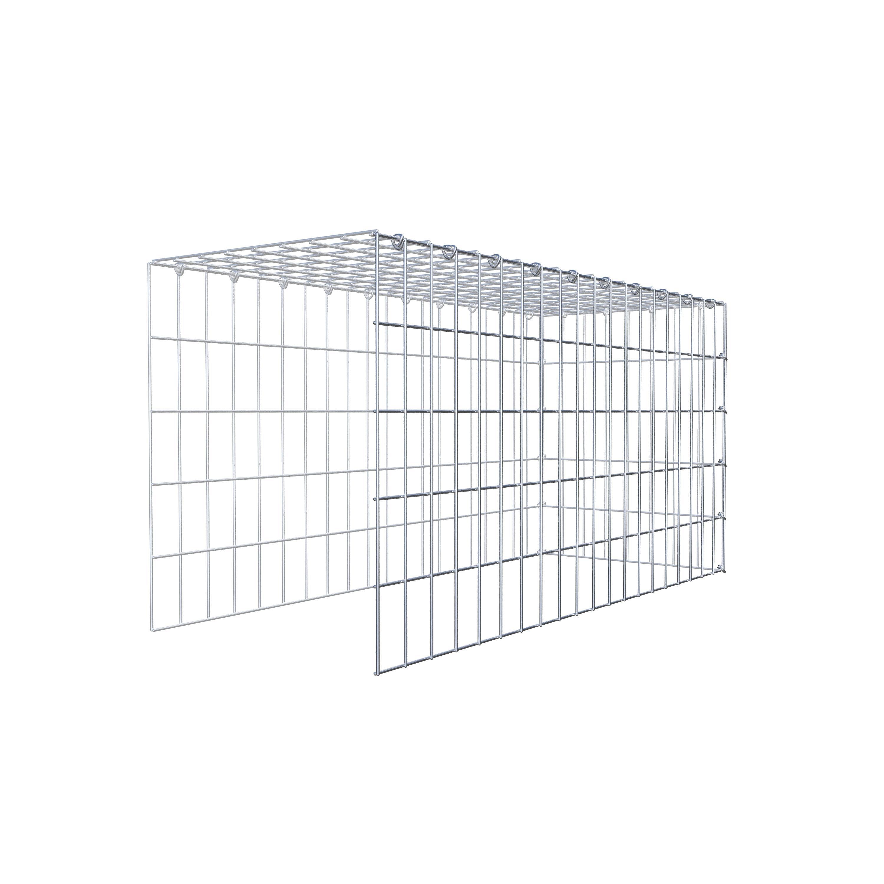 Gabion monté type 4 100 cm x 50 cm x 40 cm (L x H x P), maillage 5 cm x 10 cm, anneau en C