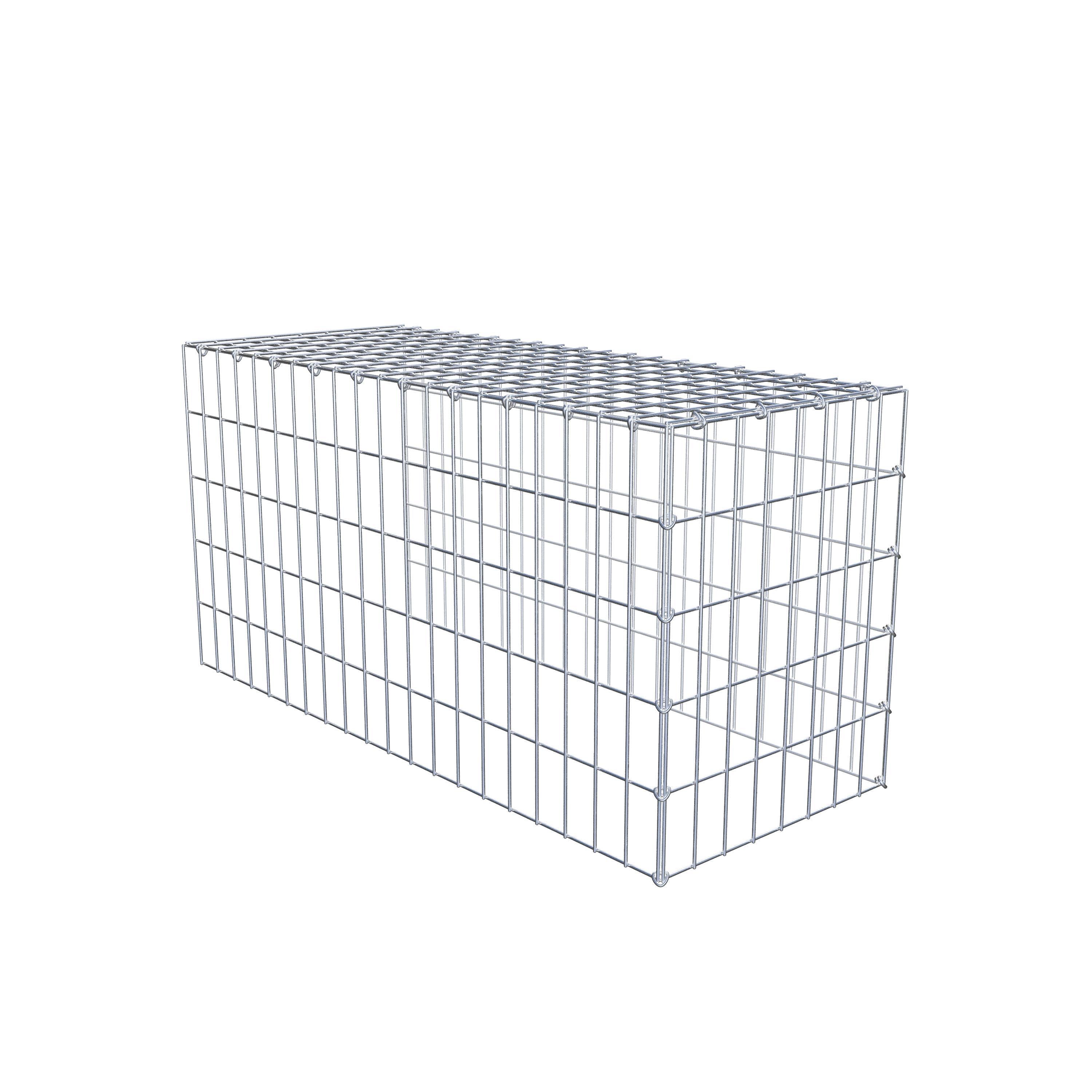 Gabion monté type 4 100 cm x 50 cm x 40 cm (L x H x P), maillage 5 cm x 10 cm, anneau en C