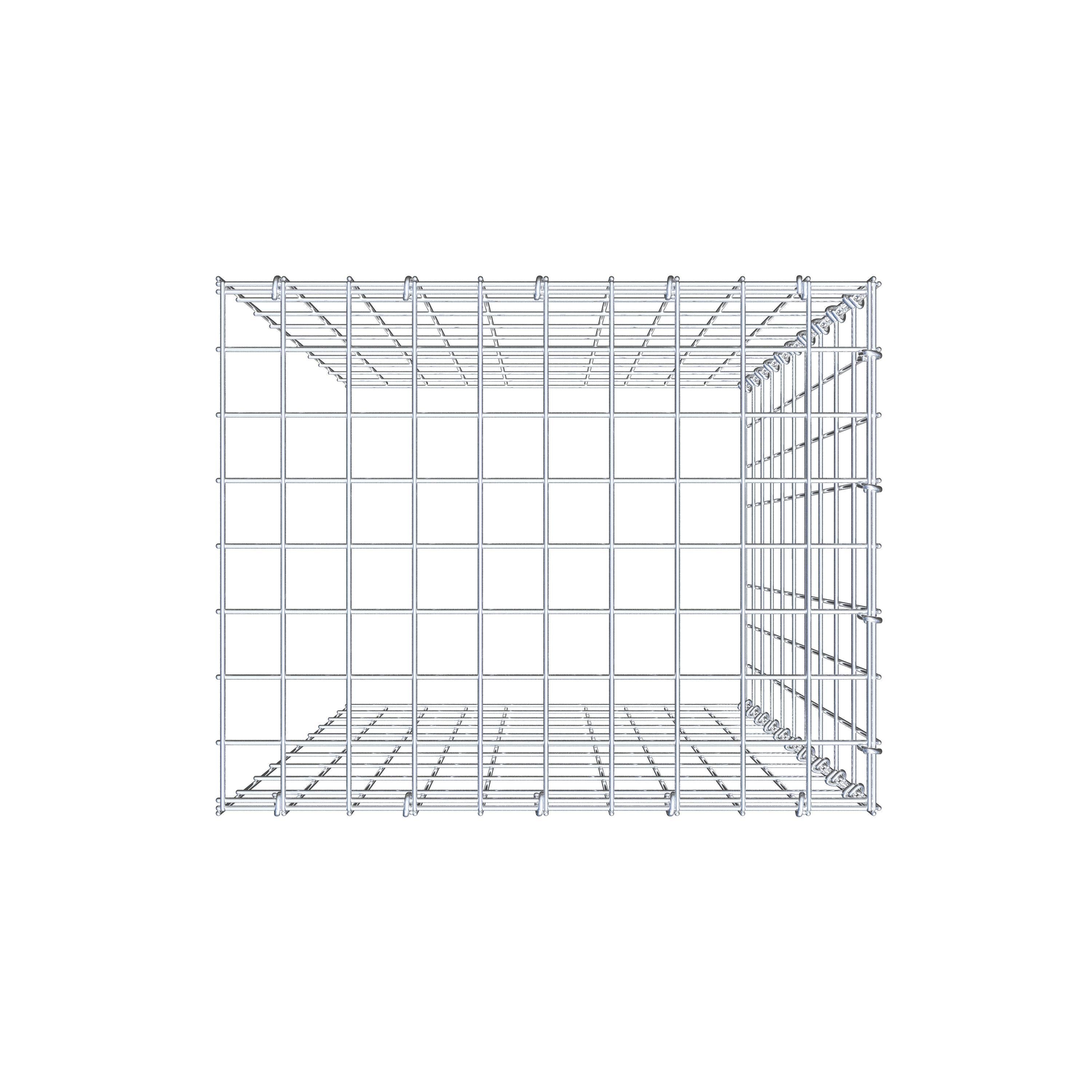 Gabião Tipo 4 100 cm x 50 cm x 40 cm (C x A x P), malhagem 5 cm x 10 cm, anel C