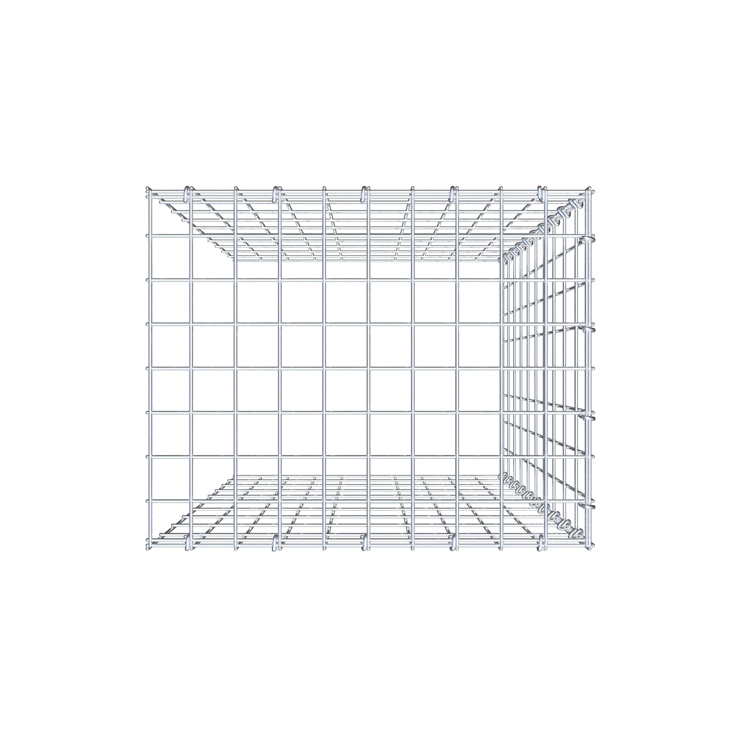 Gabion monté type 4 100 cm x 50 cm x 40 cm (L x H x P), maillage 5 cm x 10 cm, anneau en C