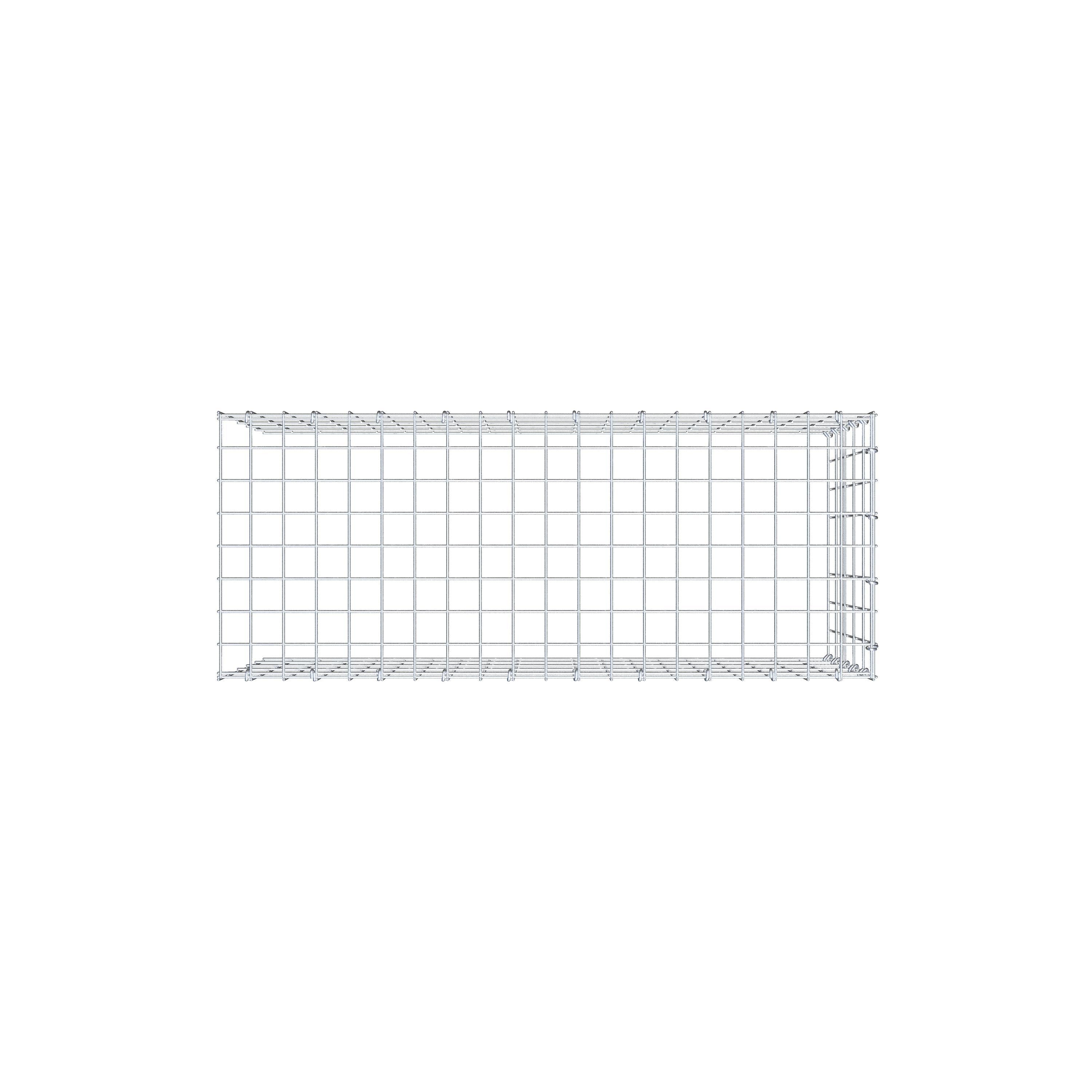 Gabião Tipo 4 100 cm x 50 cm x 40 cm (C x A x P), malhagem 5 cm x 10 cm, anel C