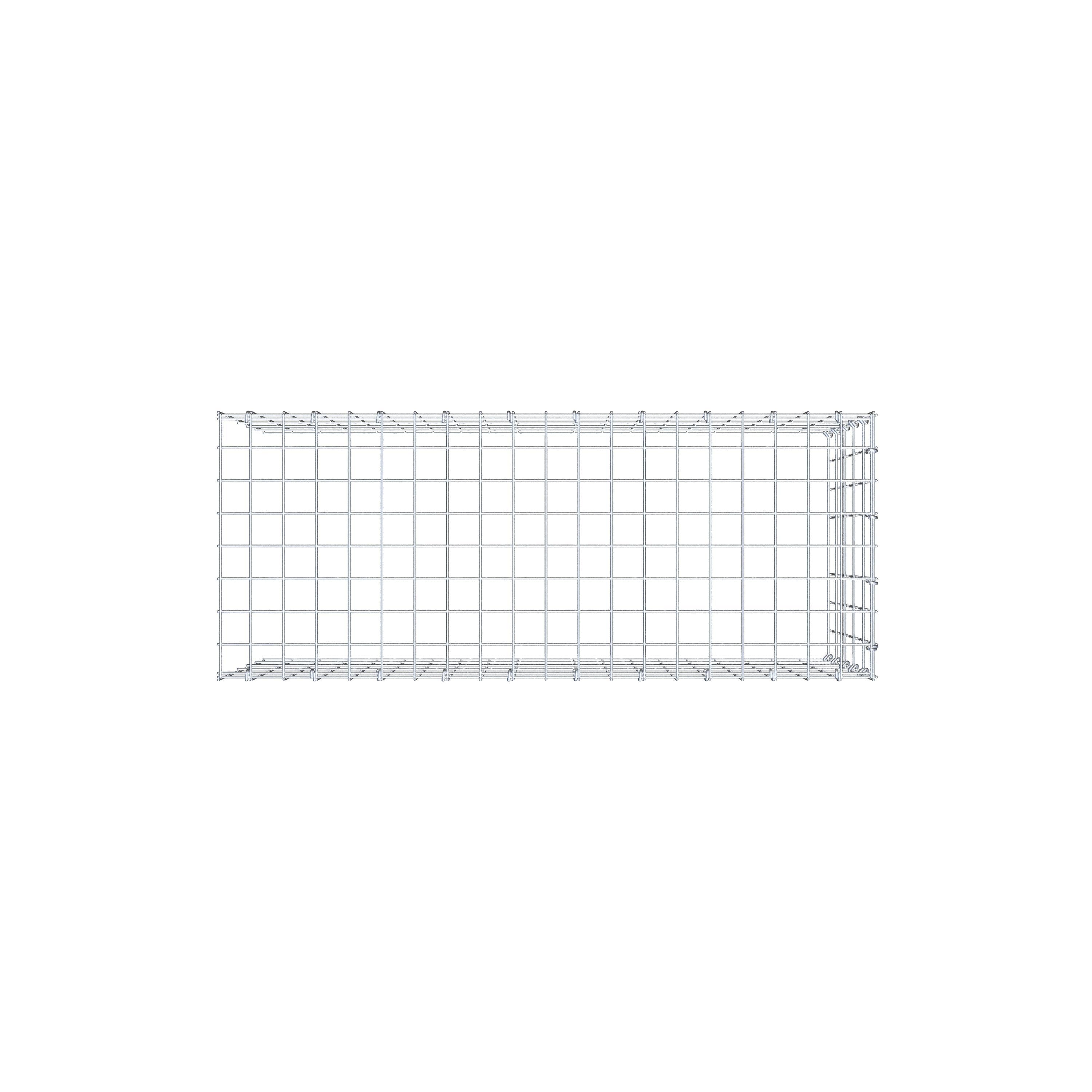 Gabion monté type 4 100 cm x 50 cm x 40 cm (L x H x P), maillage 5 cm x 10 cm, anneau en C