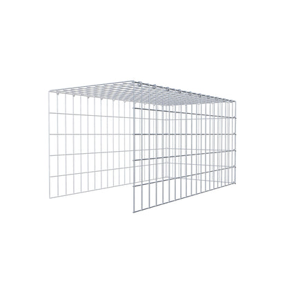 Fourche rapportée type 4 100 cm x 50 cm x 50 cm (L x H x P), mailles 5 cm x 10 cm, anneau C