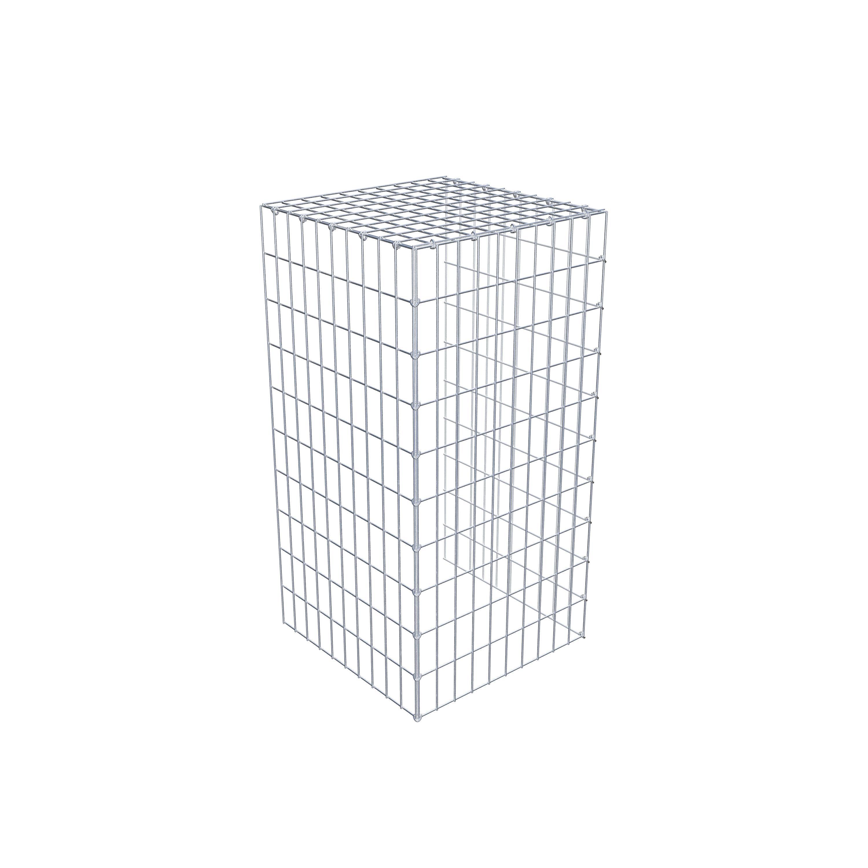 Gabion monté type 4 100 cm x 50 cm x 50 cm (L x H x P), maillage 5 cm x 10 cm, anneau en C