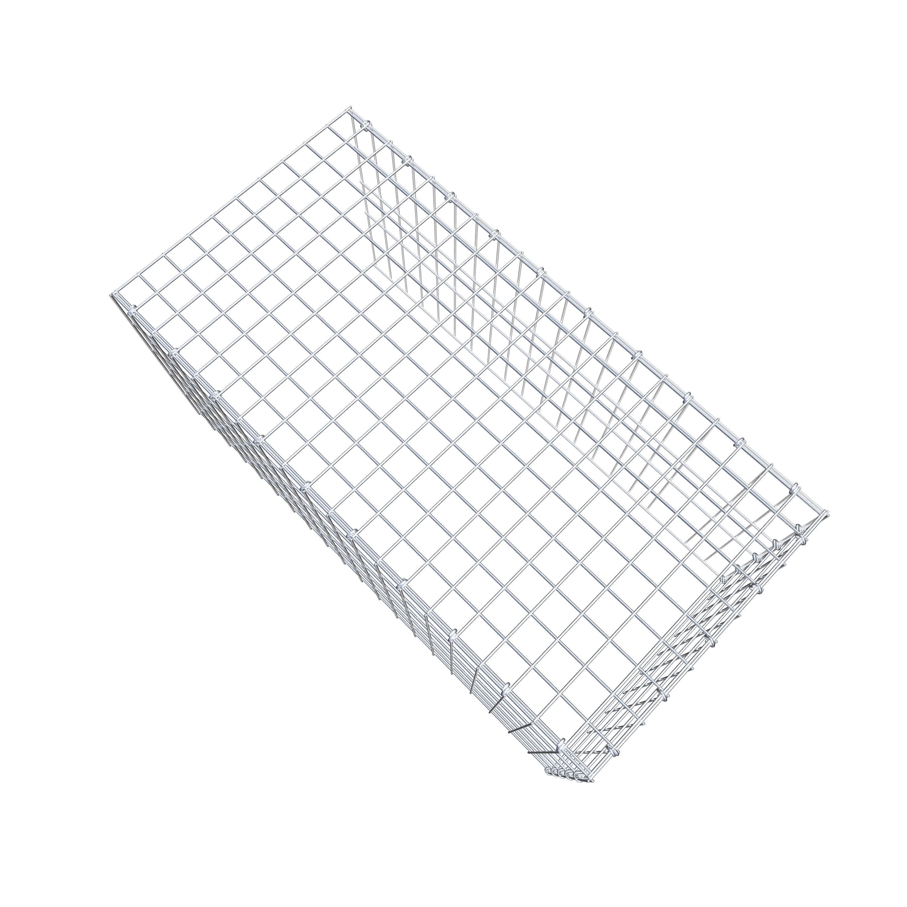 Gabion monté type 4 100 cm x 50 cm x 50 cm (L x H x P), maillage 5 cm x 10 cm, anneau en C