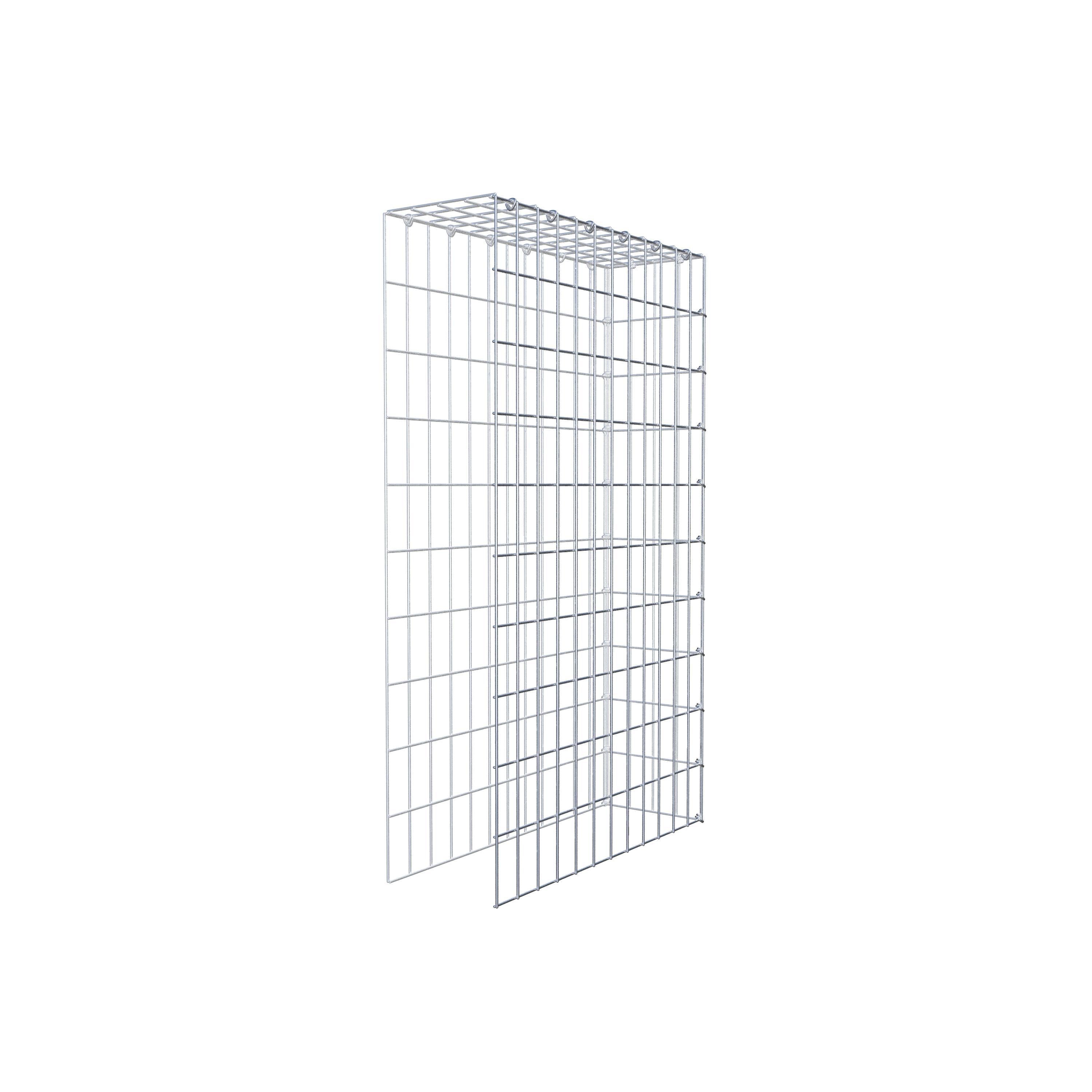 Fourche rapportée type 4 100 cm x 60 cm x 20 cm (L x H x P), mailles 5 cm x 10 cm, anneau C
