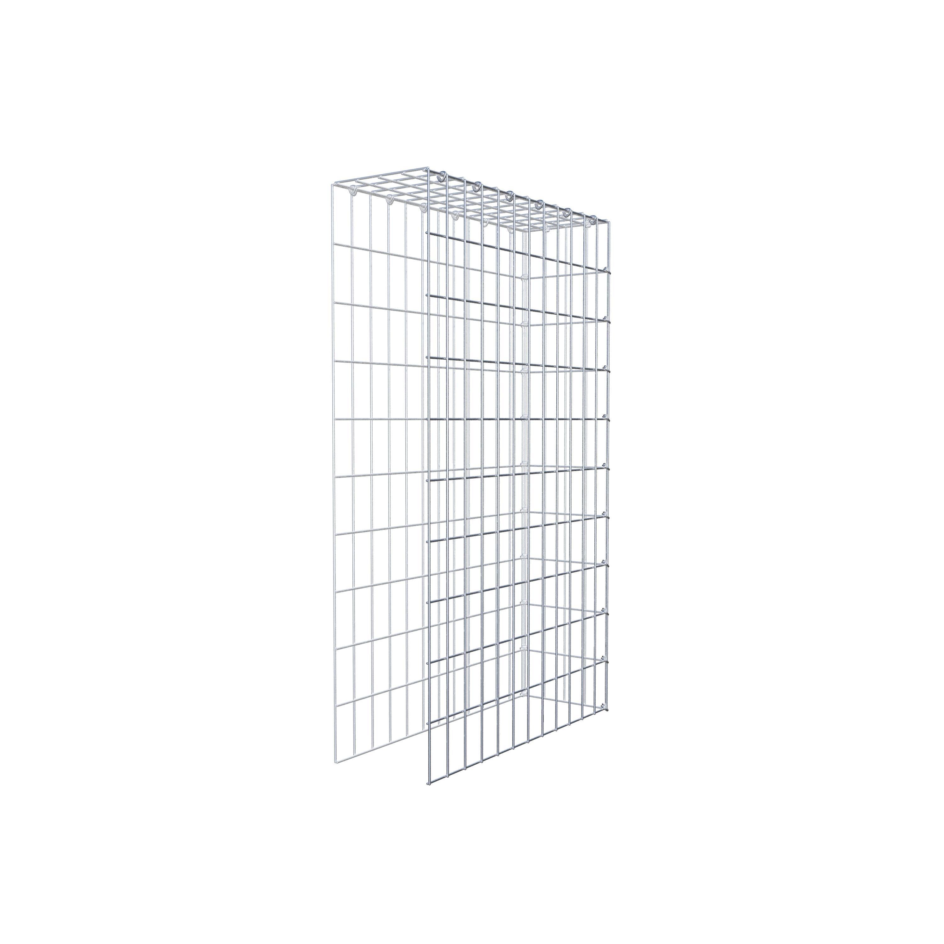 Gabion monté type 4 100 cm x 60 cm x 20 cm (L x H x P), maillage 5 cm x 10 cm, anneau en C