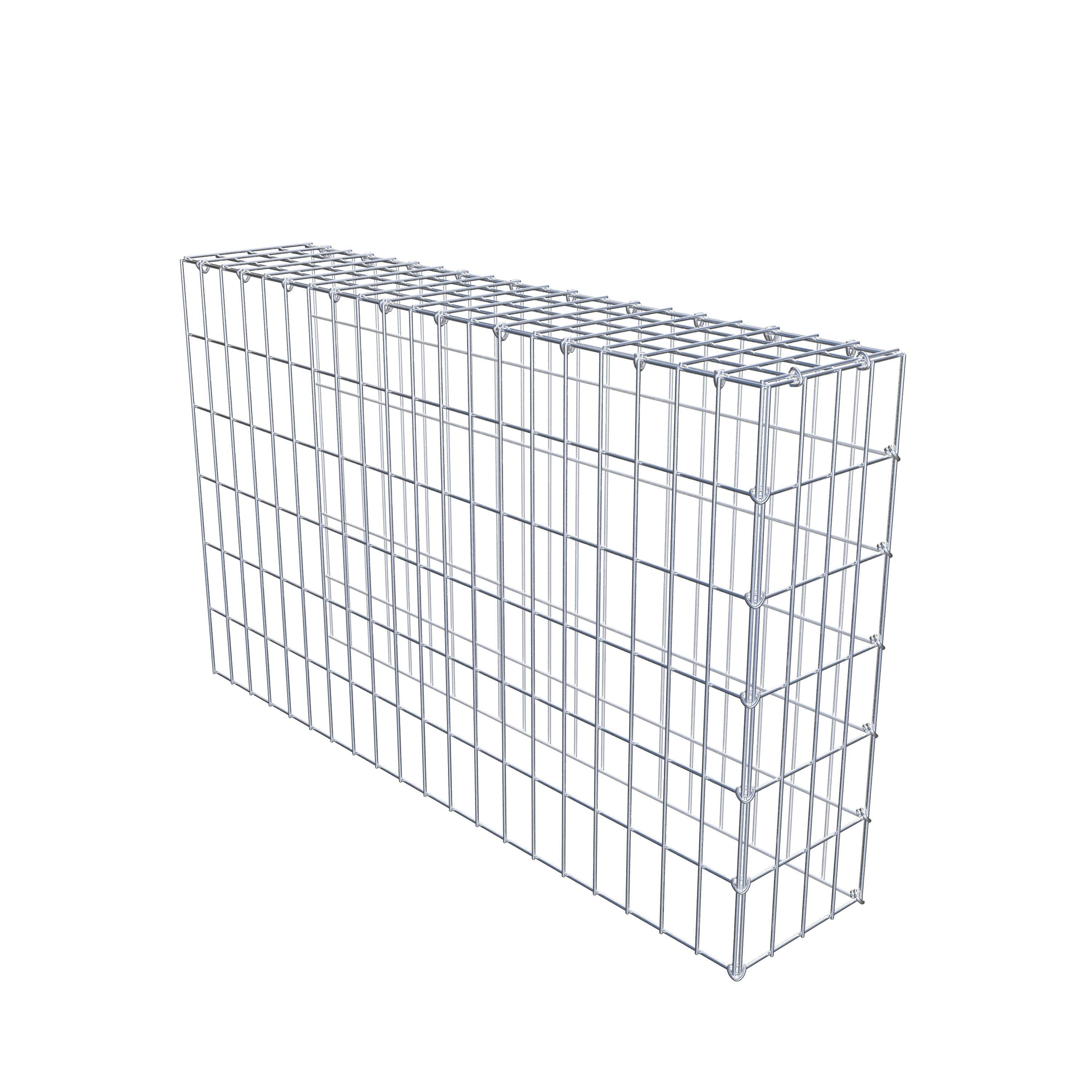 Gabion monté type 4 100 cm x 60 cm x 20 cm (L x H x P), maillage 5 cm x 10 cm, anneau en C