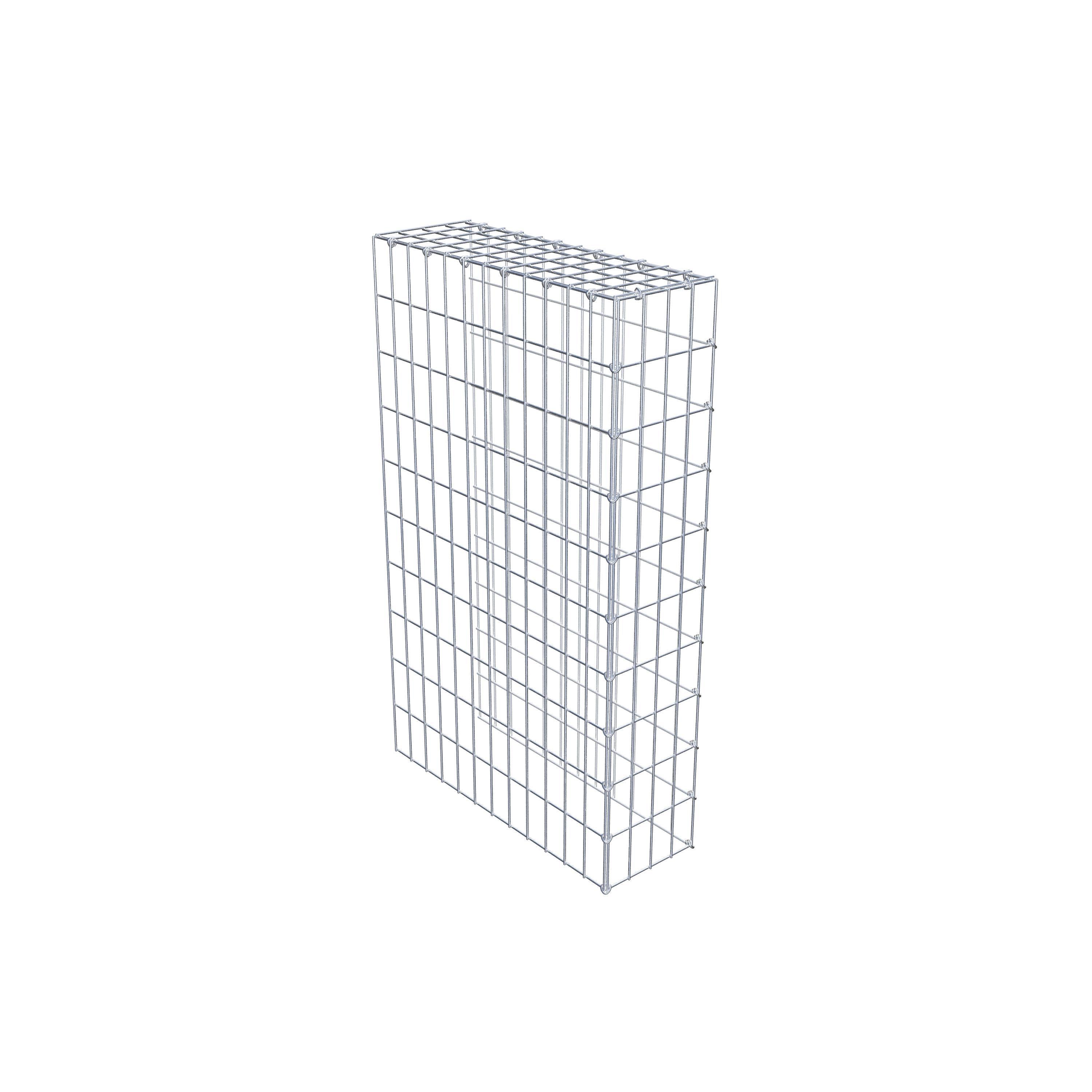 Gabion monté type 4 100 cm x 60 cm x 20 cm (L x H x P), maillage 5 cm x 10 cm, anneau en C