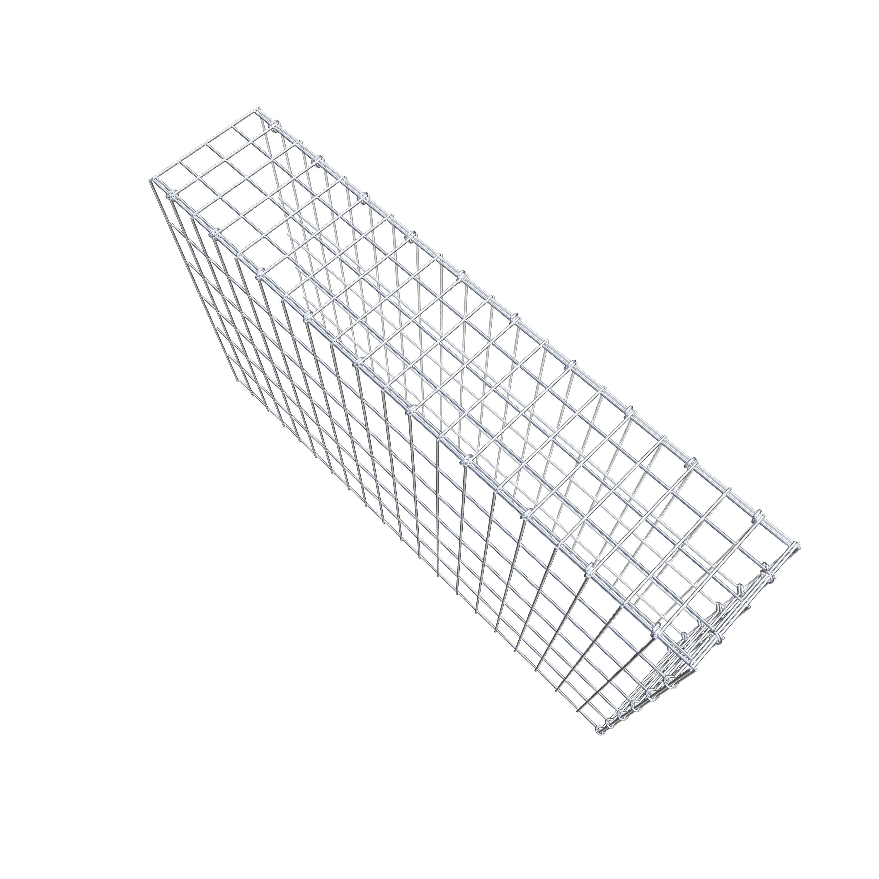 Gabion monté type 4 100 cm x 60 cm x 20 cm (L x H x P), maillage 5 cm x 10 cm, anneau en C