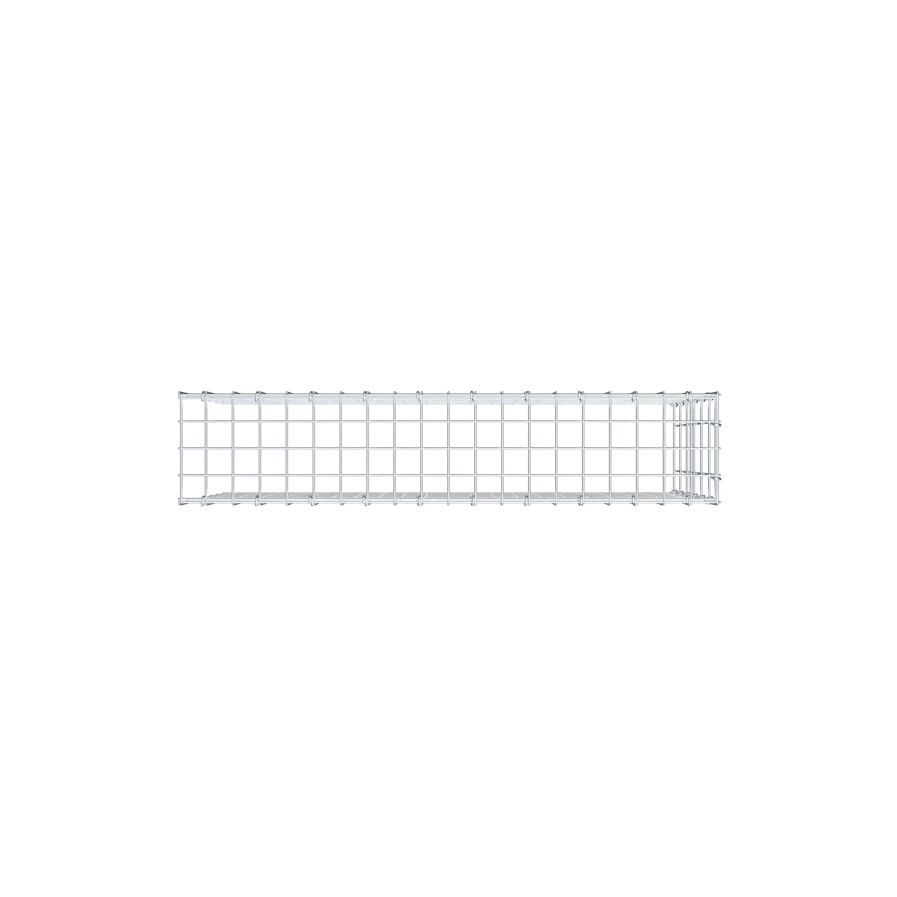 Gabion monté type 4 100 cm x 60 cm x 20 cm (L x H x P), maillage 5 cm x 10 cm, anneau en C