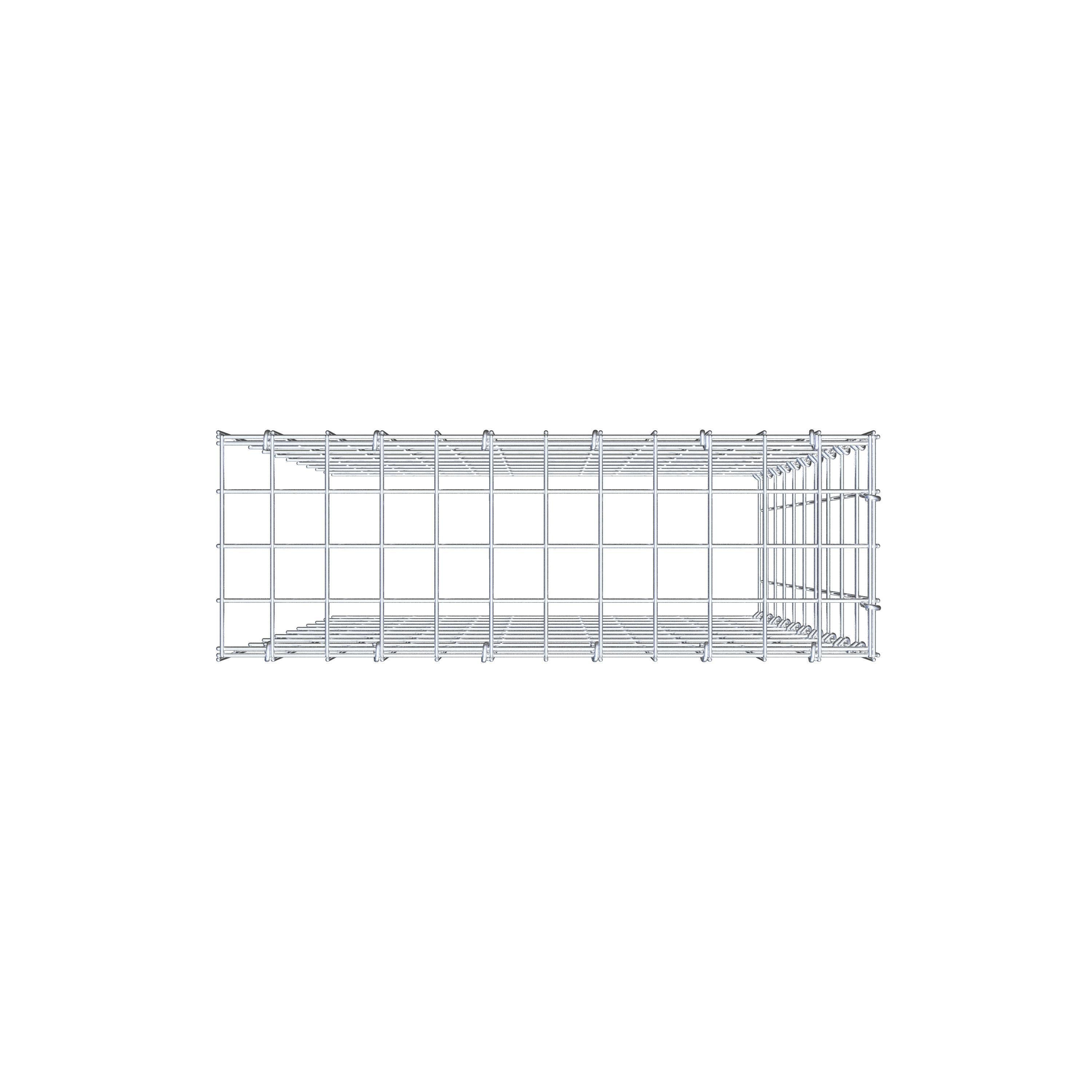 Gabion monté type 4 100 cm x 60 cm x 20 cm (L x H x P), maillage 5 cm x 10 cm, anneau en C