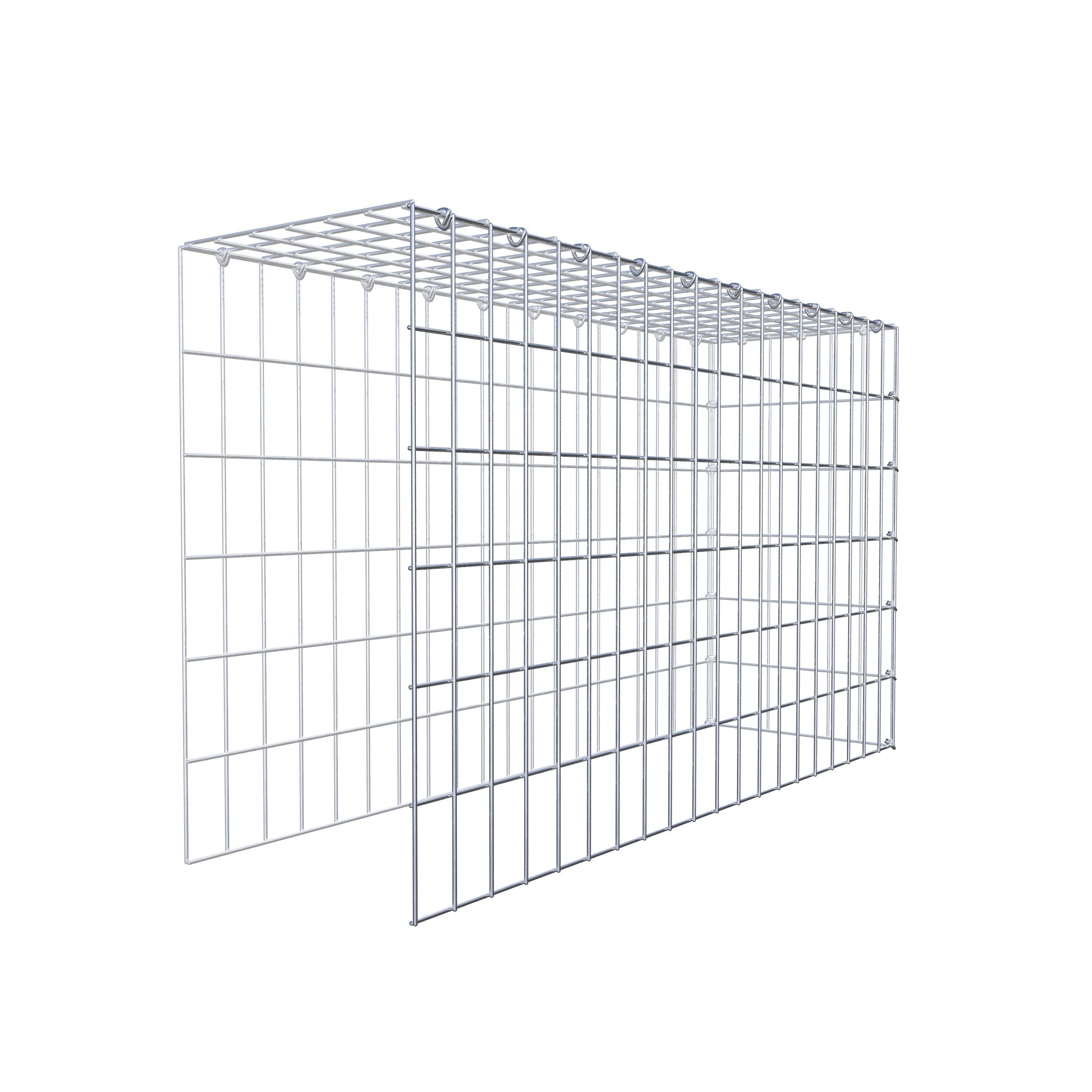 Gabion monté type 4 100 cm x 60 cm x 30 cm (L x H x P), maillage 5 cm x 10 cm, anneau en C