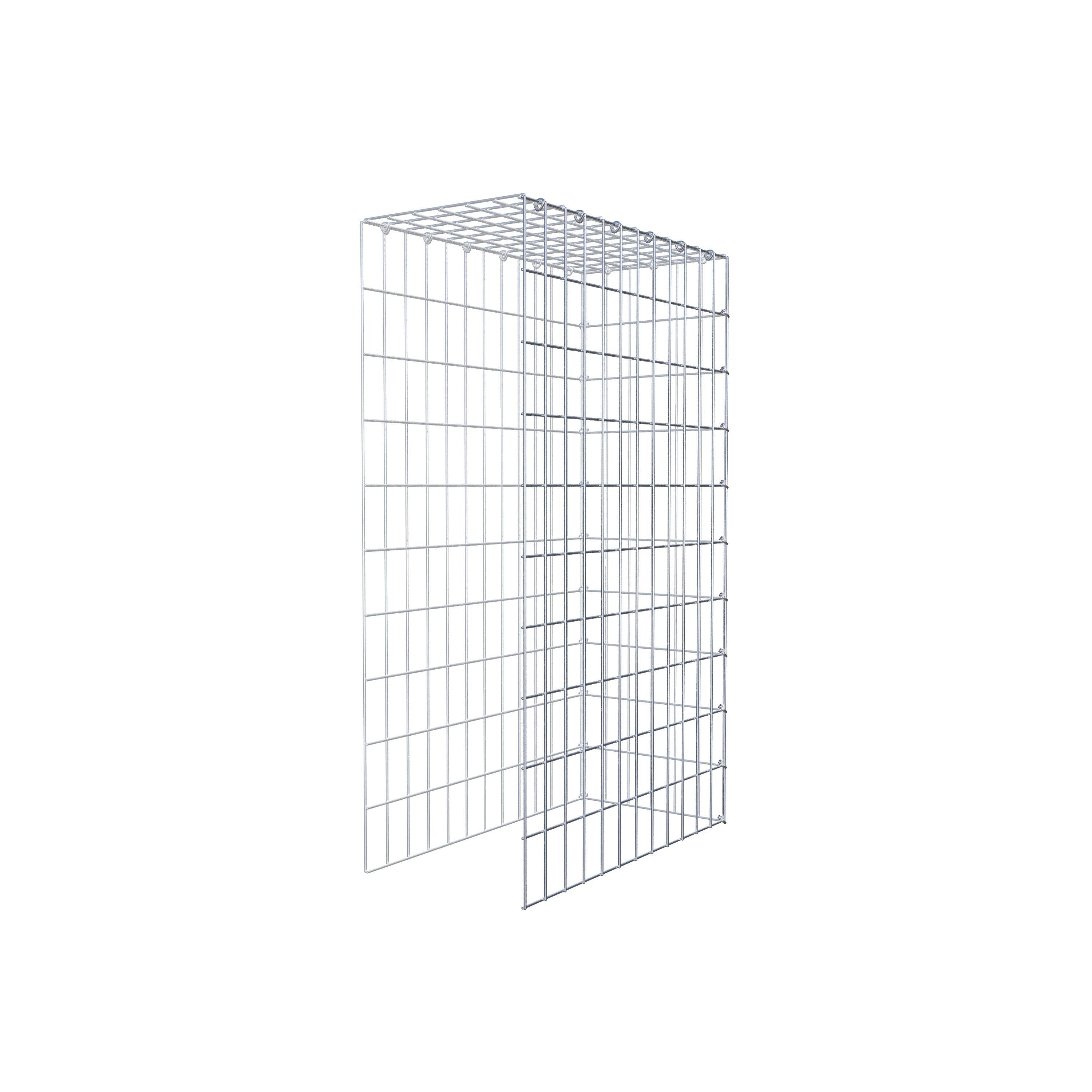 Gabion monté type 4 100 cm x 60 cm x 30 cm (L x H x P), maillage 5 cm x 10 cm, anneau en C