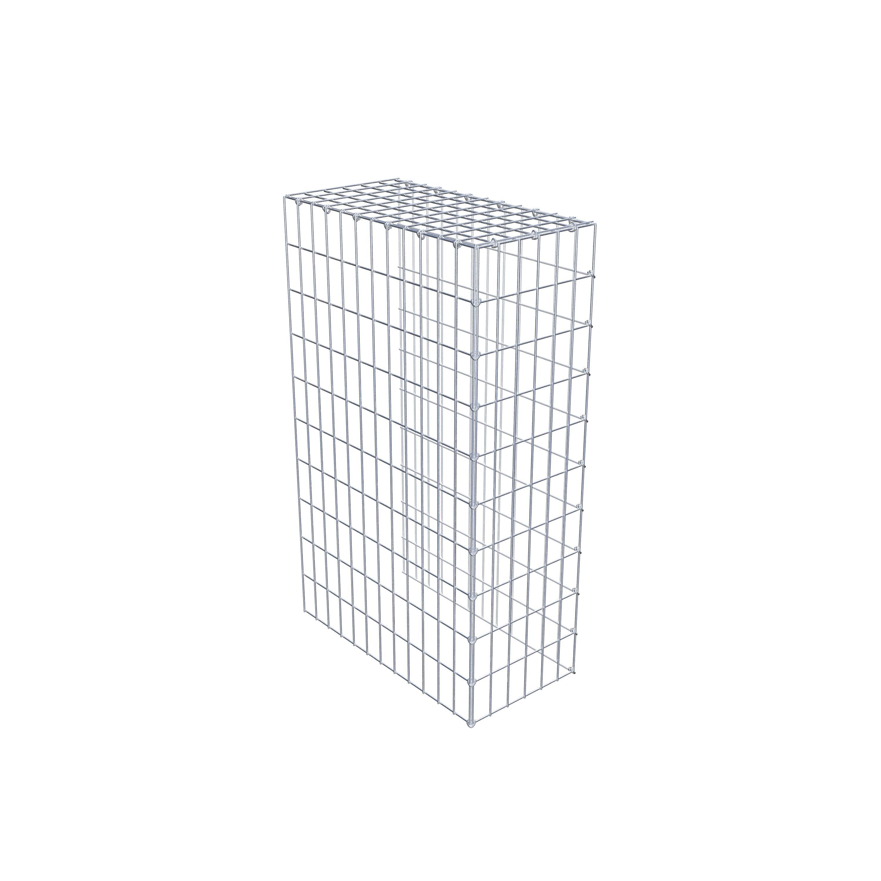 Gabion monté type 4 100 cm x 60 cm x 30 cm (L x H x P), maillage 5 cm x 10 cm, anneau en C