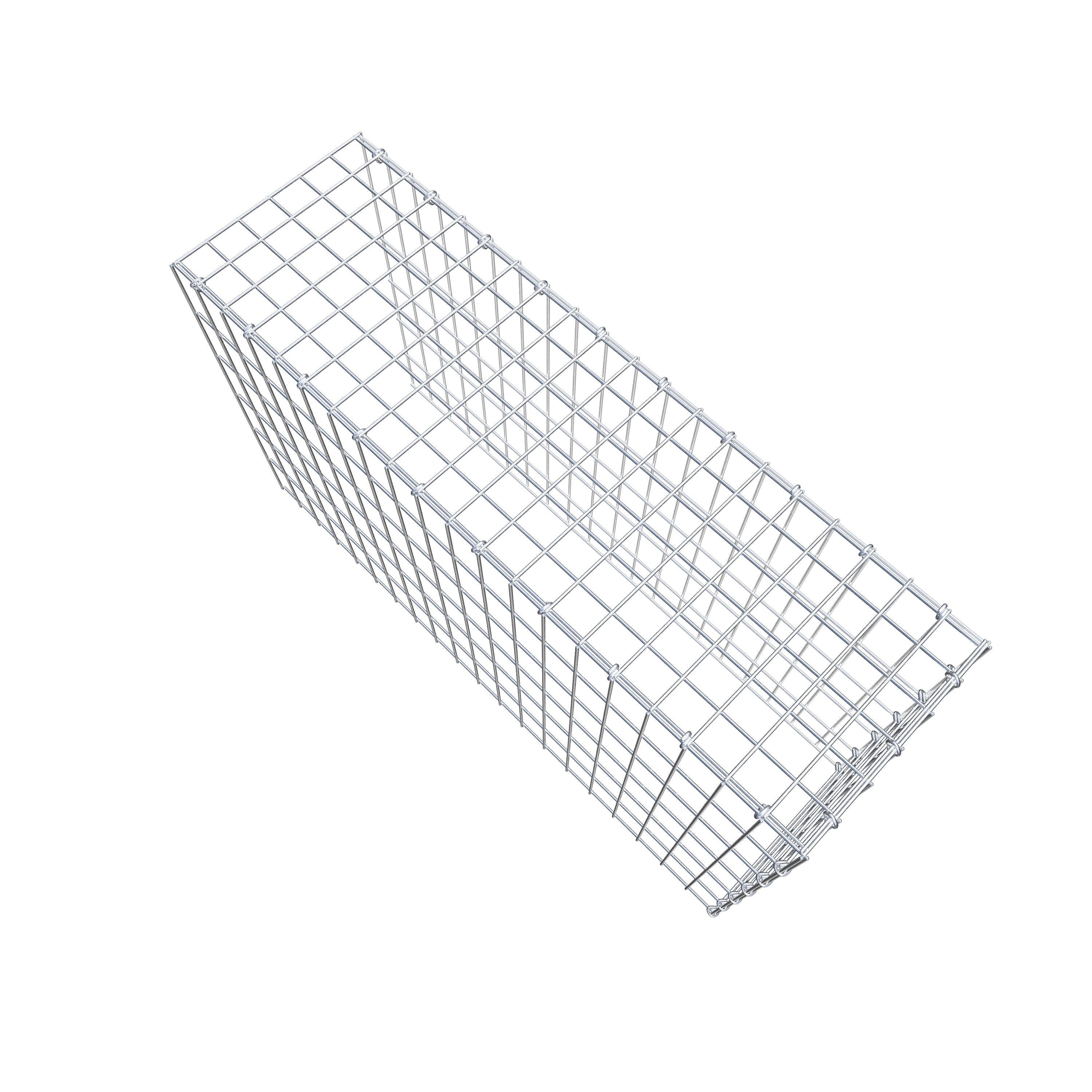 Gabion monté type 4 100 cm x 60 cm x 30 cm (L x H x P), maillage 5 cm x 10 cm, anneau en C