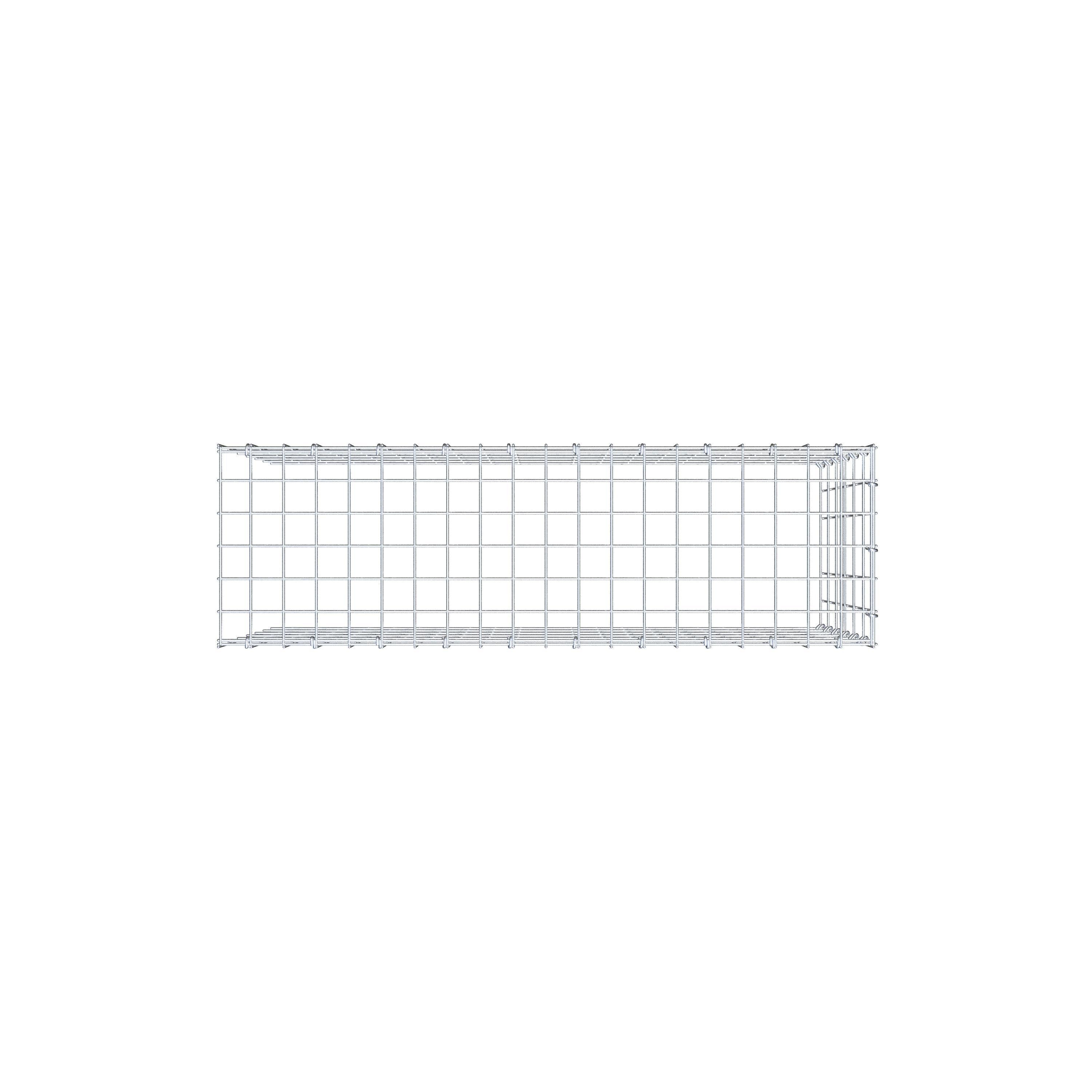 Gabion monté type 4 100 cm x 60 cm x 30 cm (L x H x P), maillage 5 cm x 10 cm, anneau en C