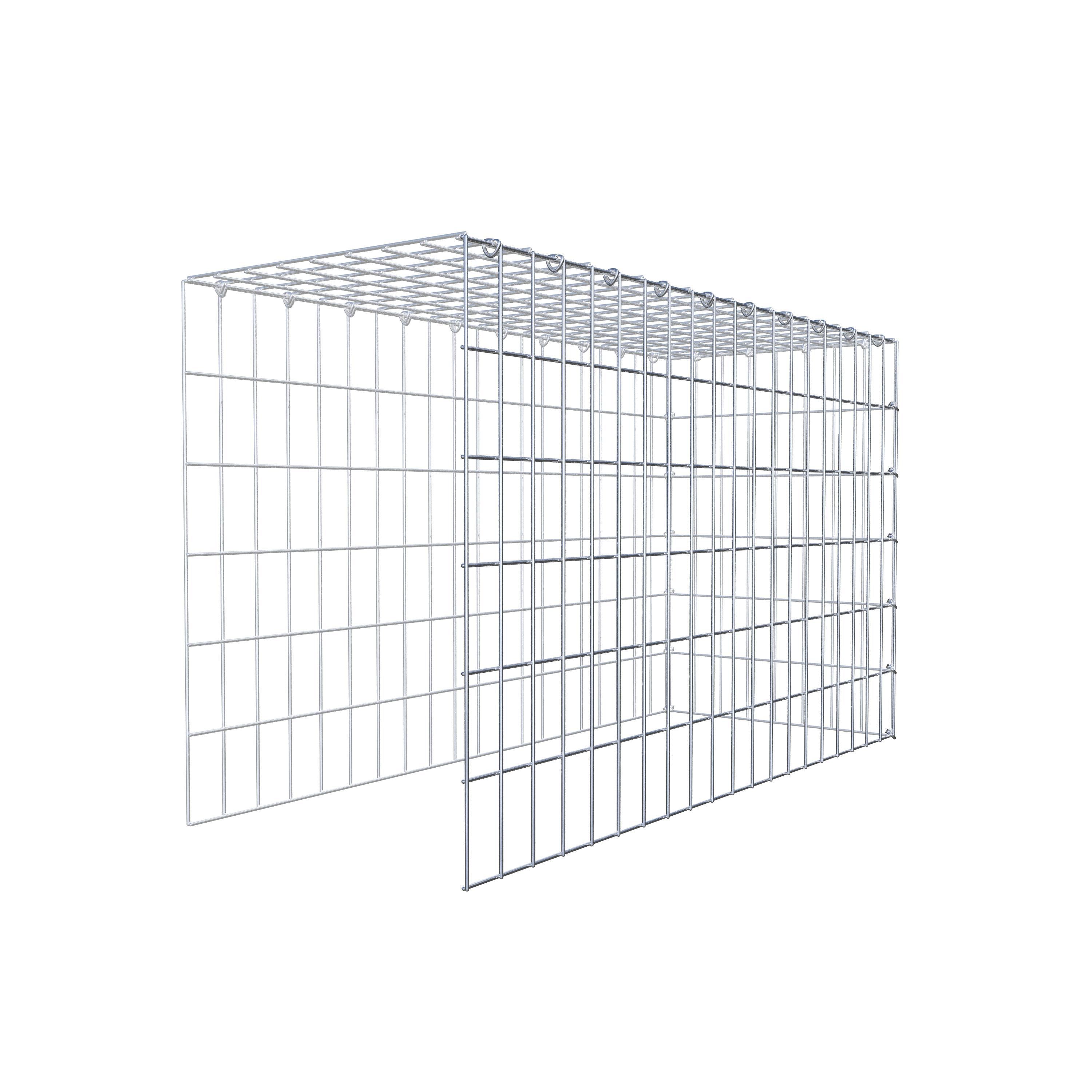 Gabion monté type 4 100 cm x 60 cm x 40 cm (L x H x P), maillage 5 cm x 10 cm, anneau en C