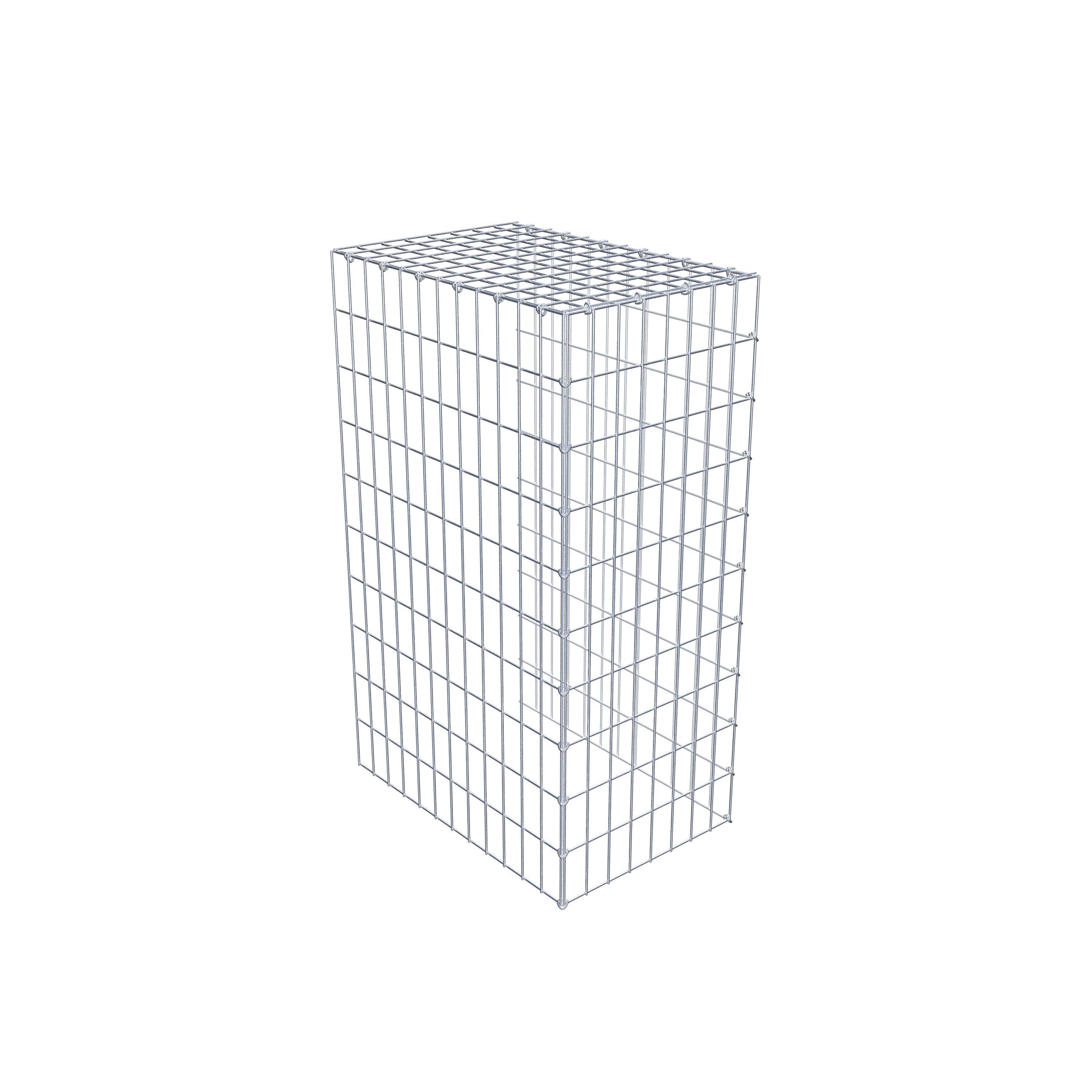 Gabion monté type 4 100 cm x 60 cm x 40 cm (L x H x P), maillage 5 cm x 10 cm, anneau en C