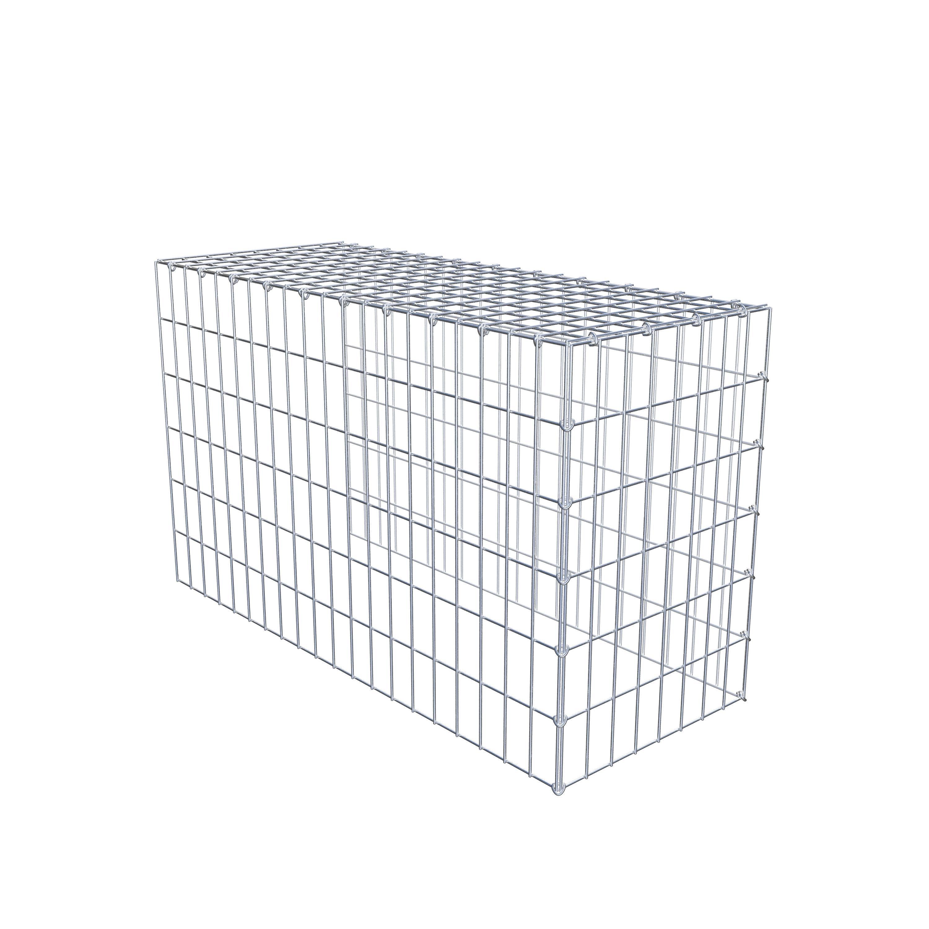 Gabion monté type 4 100 cm x 60 cm x 40 cm (L x H x P), maillage 5 cm x 10 cm, anneau en C