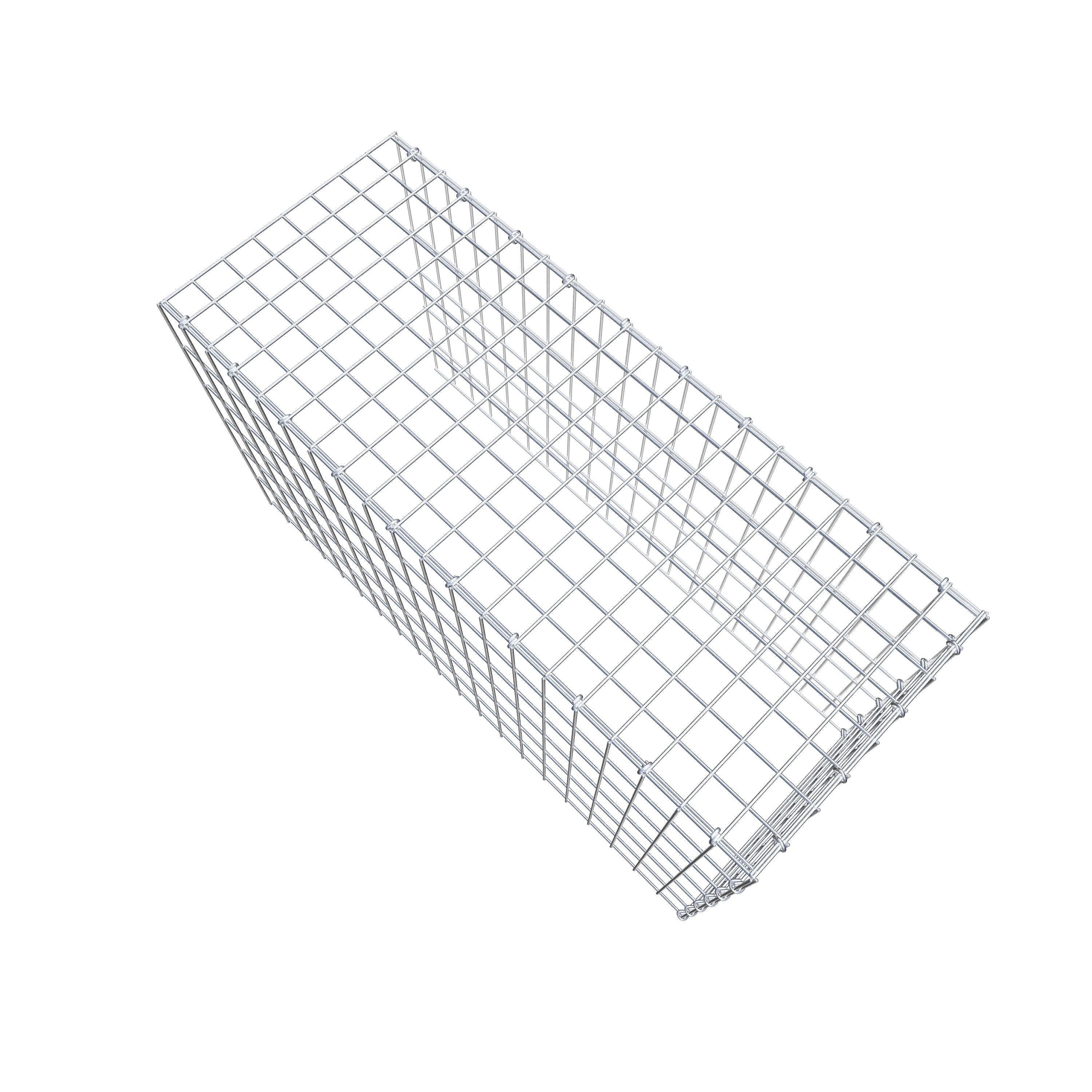 Gabion monté type 4 100 cm x 60 cm x 40 cm (L x H x P), maillage 5 cm x 10 cm, anneau en C