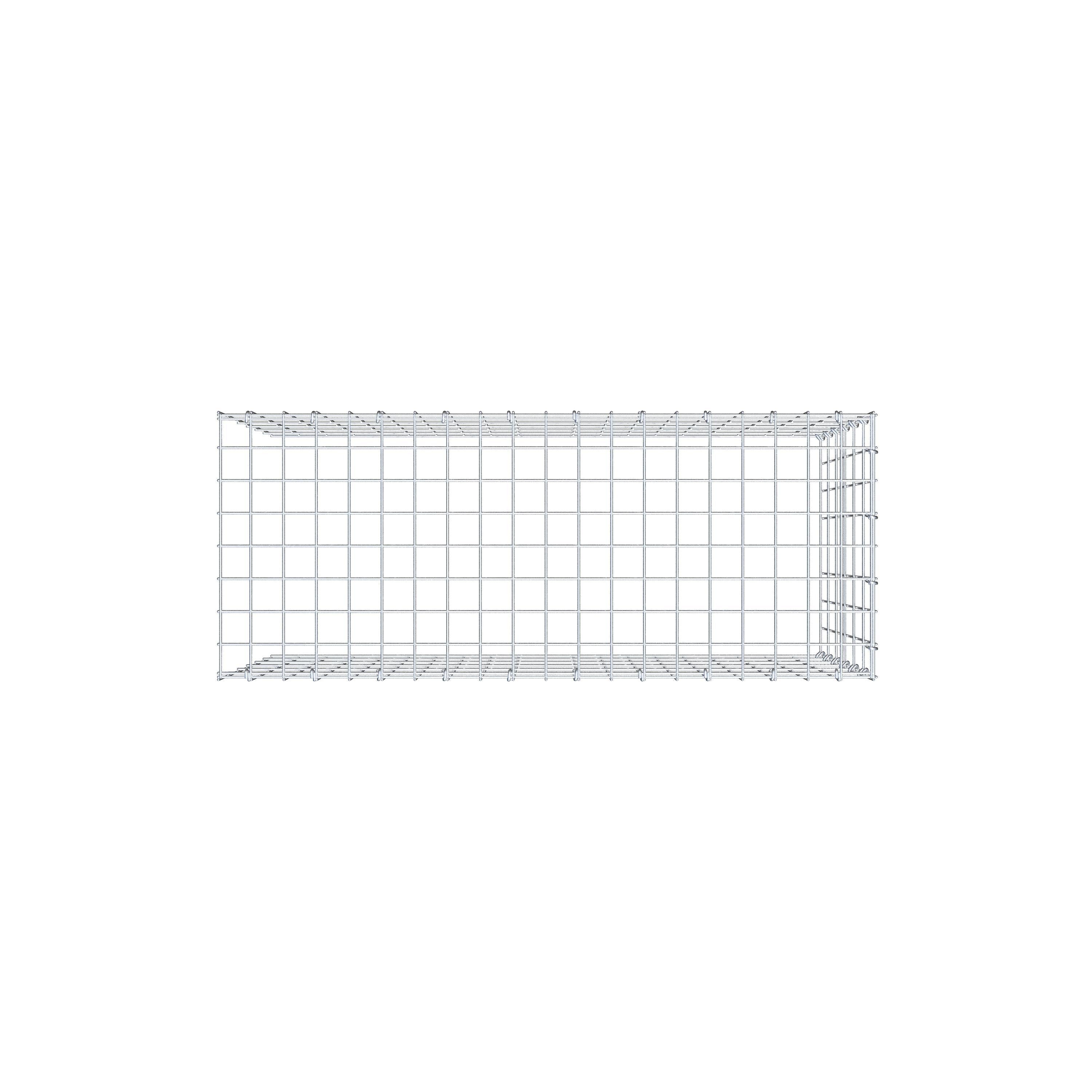 Gabion monté type 4 100 cm x 60 cm x 40 cm (L x H x P), maillage 5 cm x 10 cm, anneau en C