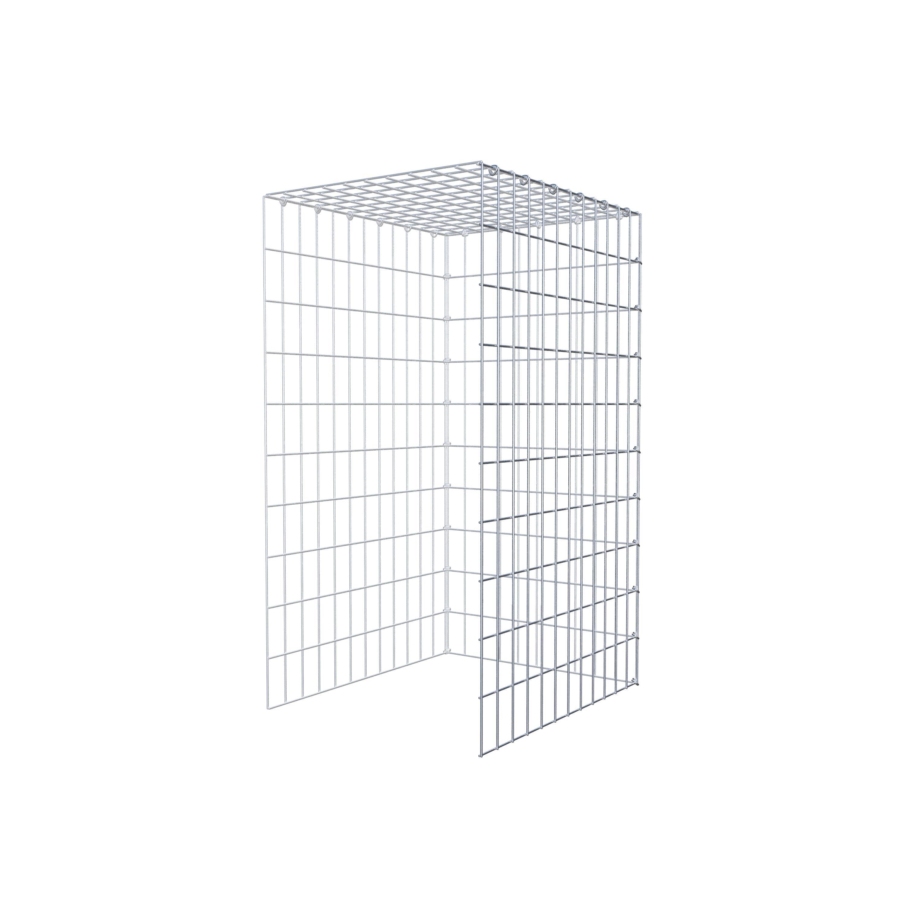 Gabion monté type 4 100 cm x 60 cm x 50 cm (L x H x P), maillage 5 cm x 10 cm, anneau en C