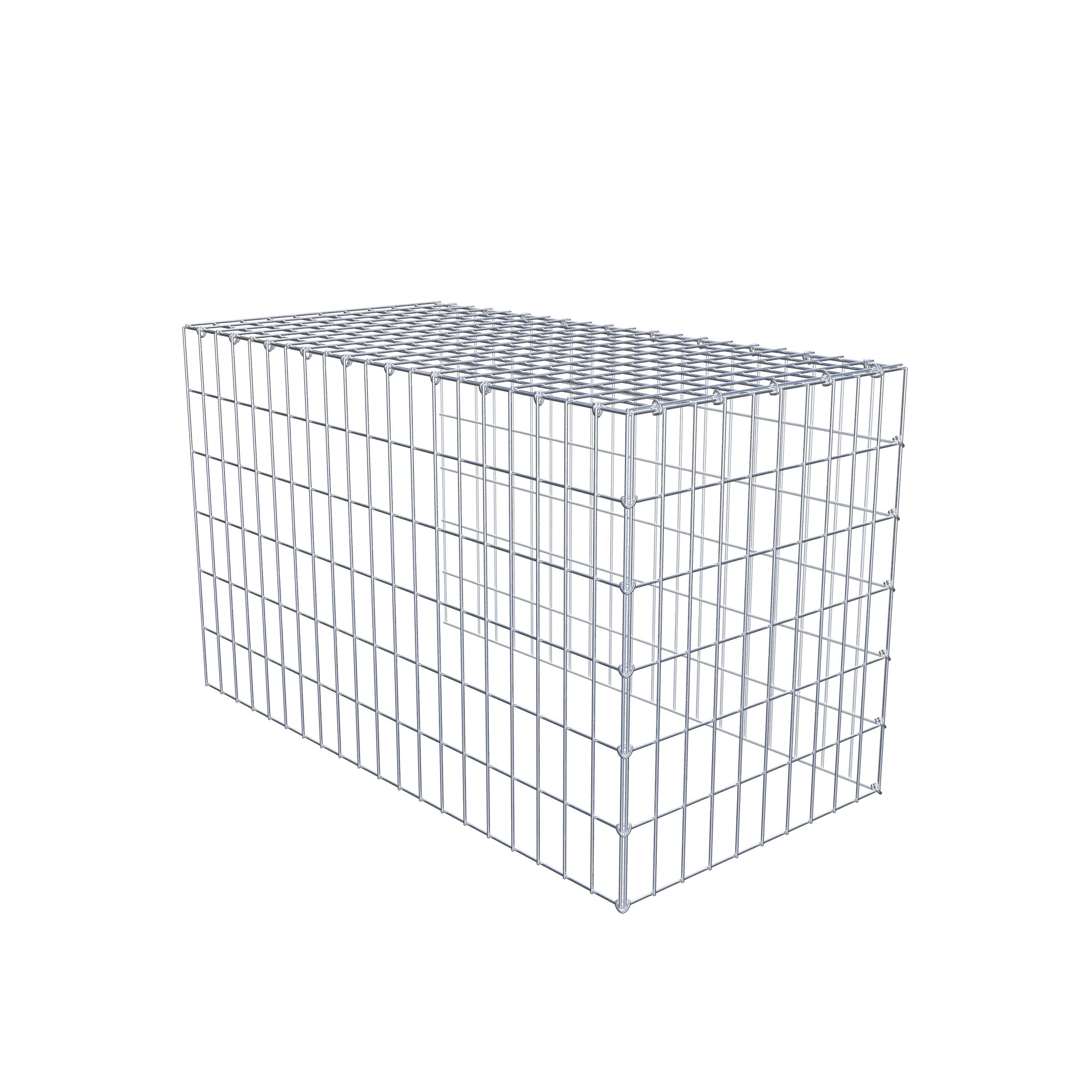 Gabion monté type 4 100 cm x 60 cm x 50 cm (L x H x P), maillage 5 cm x 10 cm, anneau en C