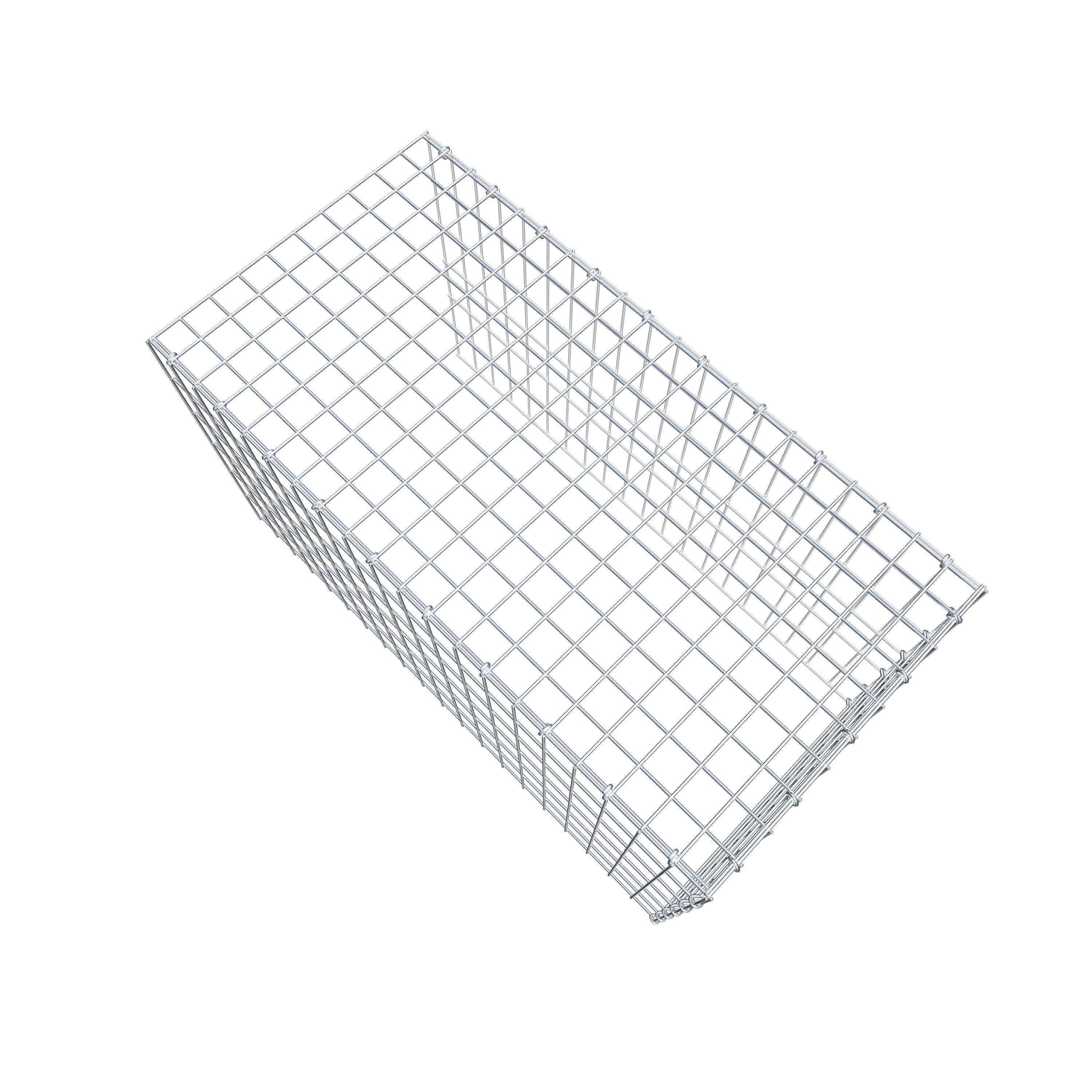 Gabion monté type 4 100 cm x 60 cm x 50 cm (L x H x P), maillage 5 cm x 10 cm, anneau en C