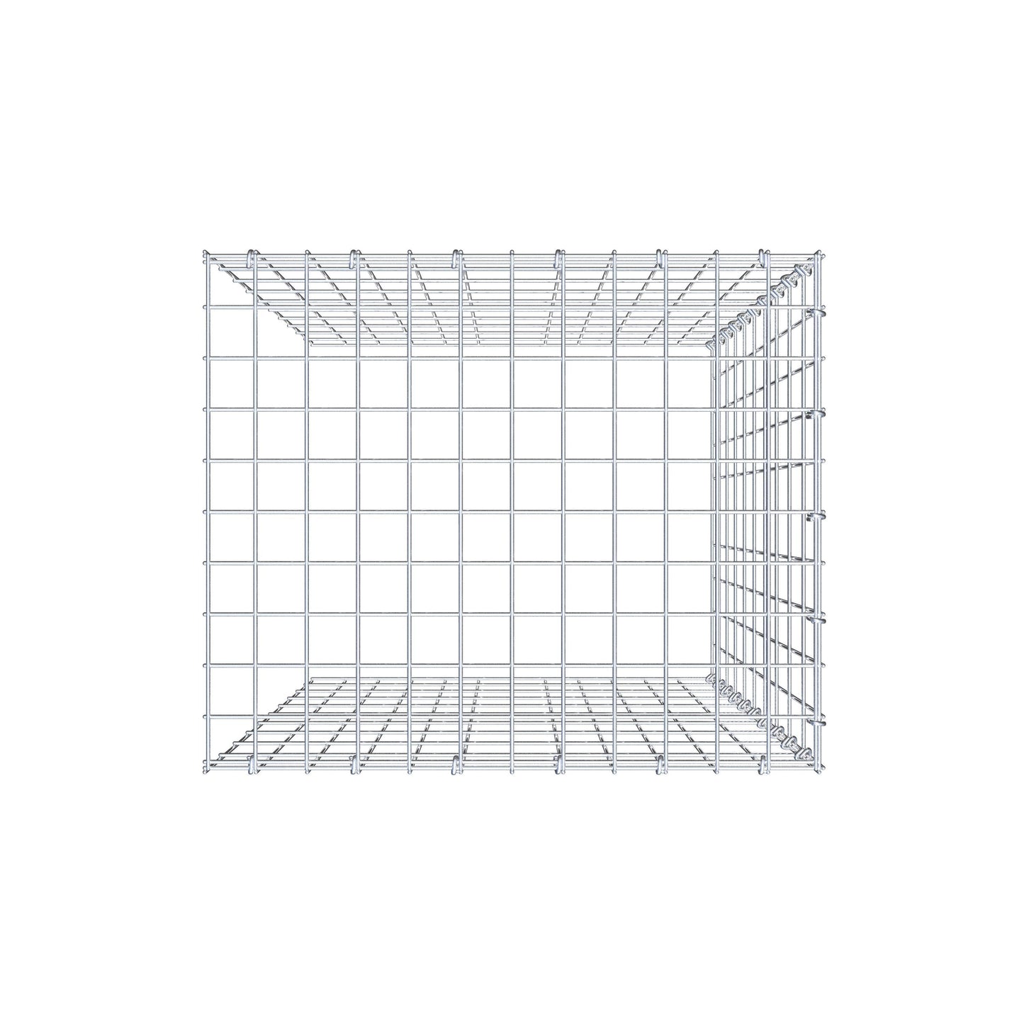 Mounted gabion type 4 100 cm x 60 cm x 50 cm (L x H x D), mesh size 5 cm x 10 cm, C-ring