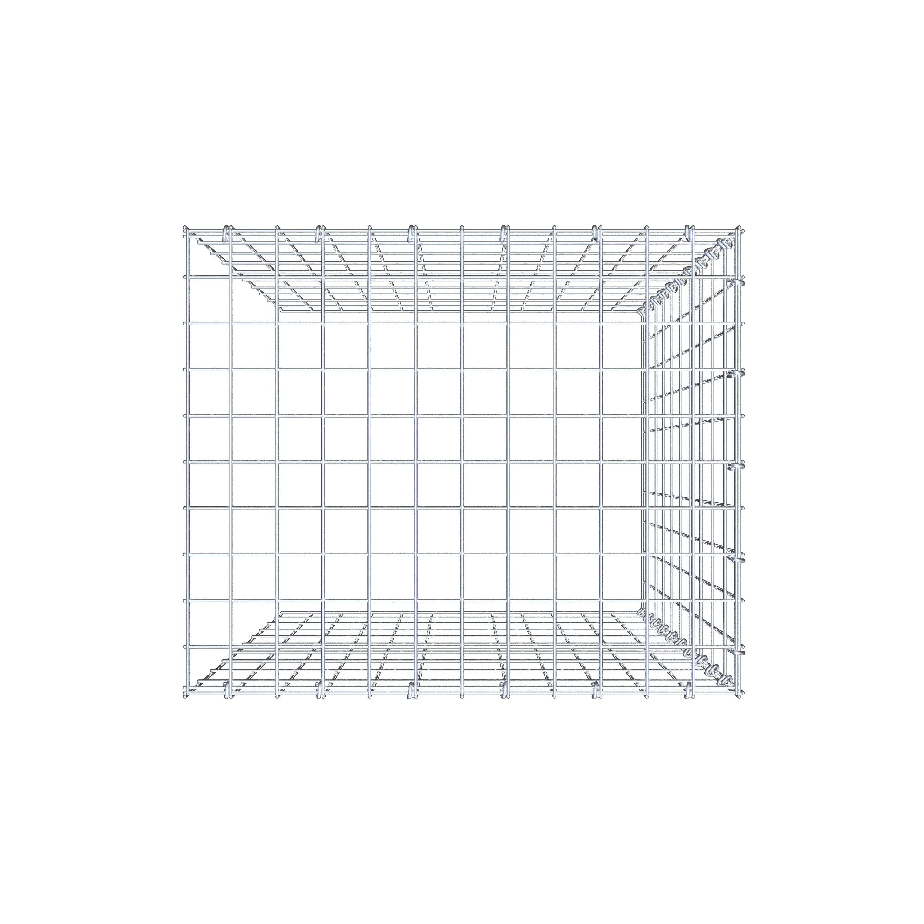 Gabion monté type 4 100 cm x 60 cm x 50 cm (L x H x P), maillage 5 cm x 10 cm, anneau en C