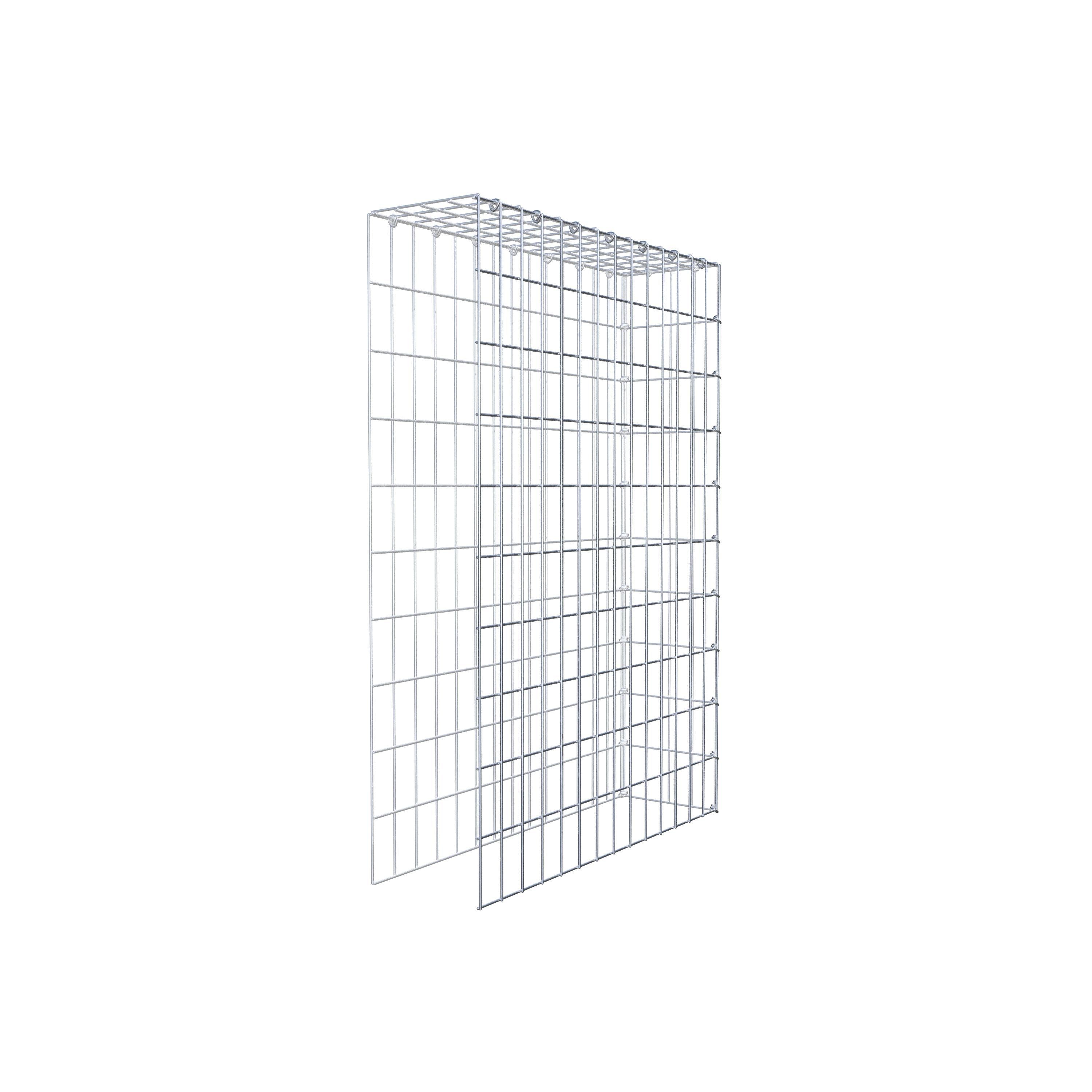 Gabion monté type 4 100 cm x 70 cm x 20 cm (L x H x P), maillage 5 cm x 10 cm, anneau en C