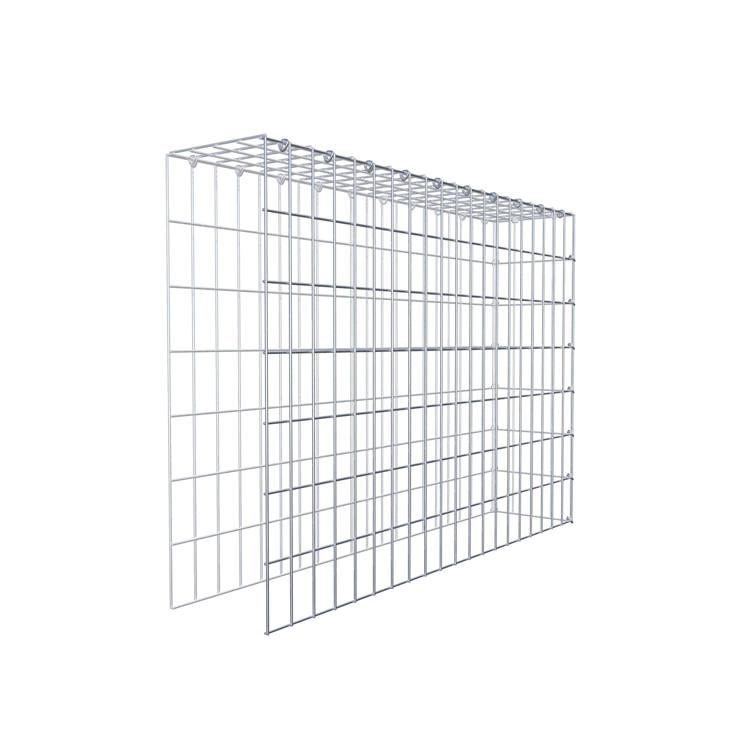 Gabion monté type 4 100 cm x 70 cm x 20 cm (L x H x P), maillage 5 cm x 10 cm, anneau en C