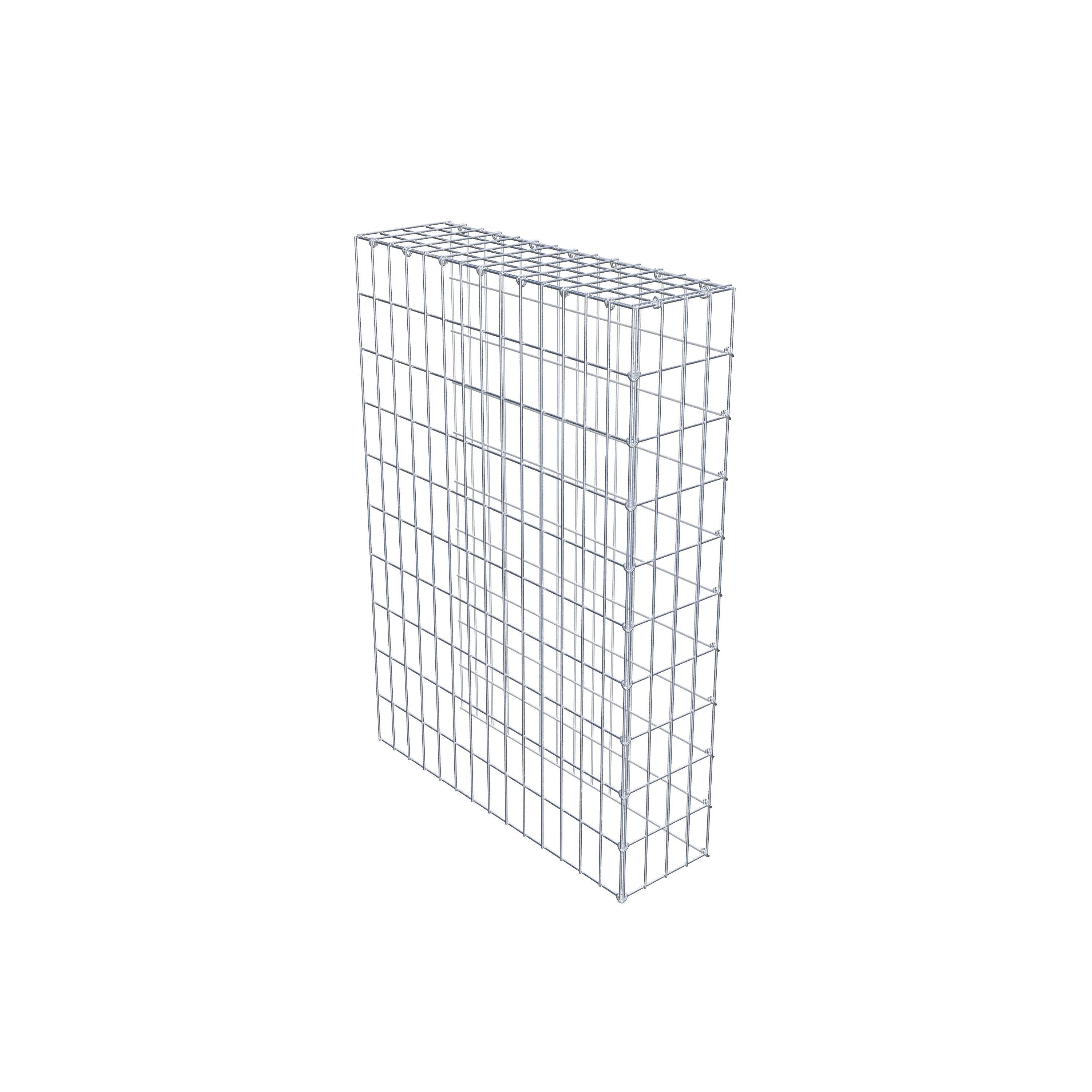 Gabion monté type 4 100 cm x 70 cm x 20 cm (L x H x P), maillage 5 cm x 10 cm, anneau en C