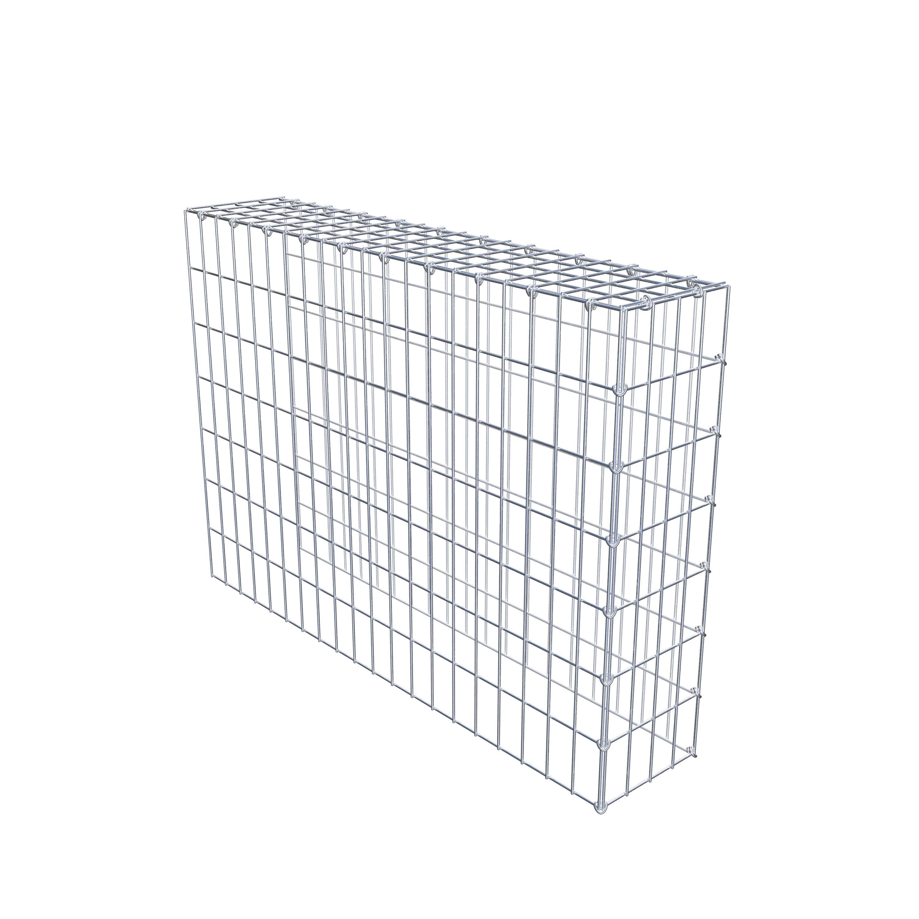 Gabion monté type 4 100 cm x 70 cm x 20 cm (L x H x P), maillage 5 cm x 10 cm, anneau en C