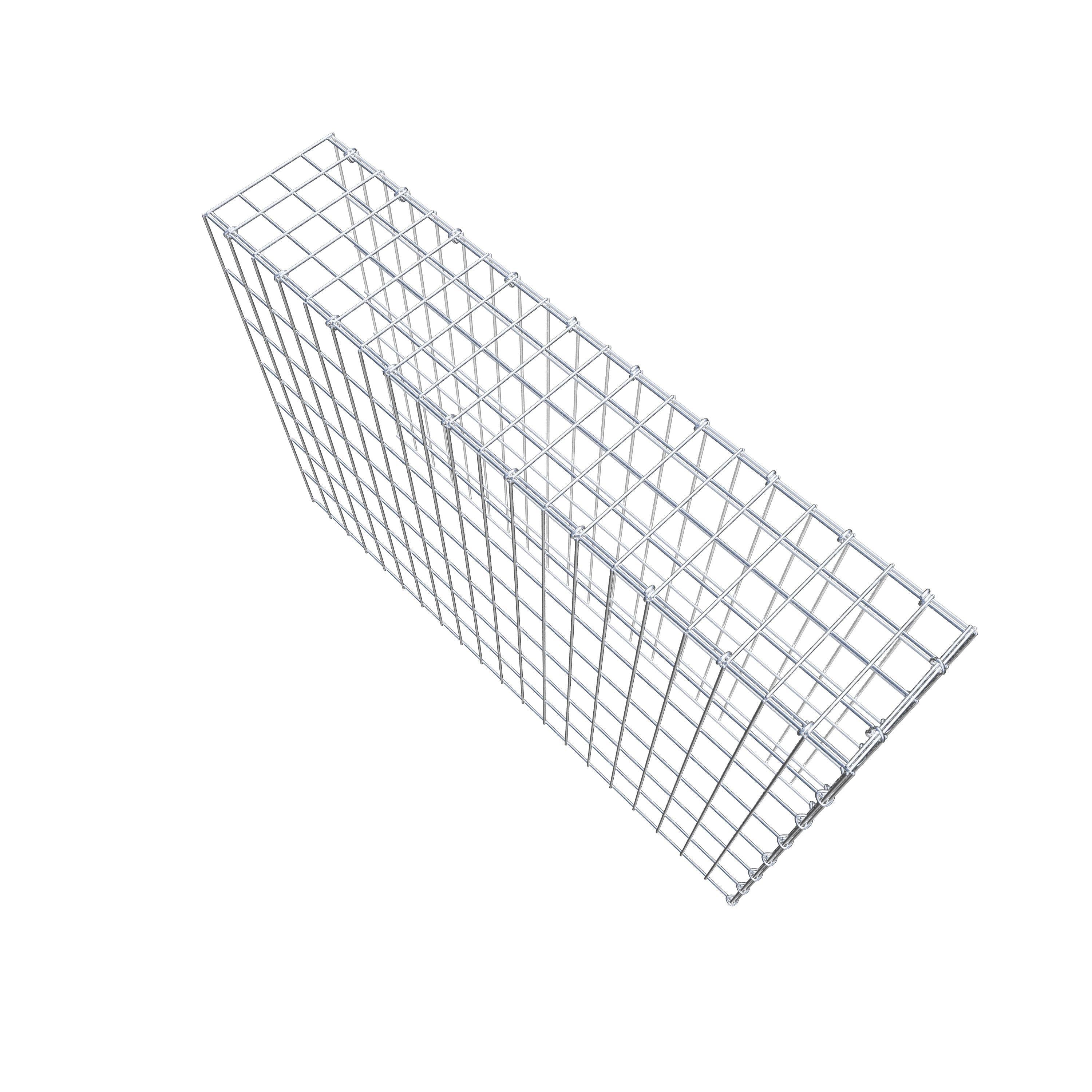 Gabion monté type 4 100 cm x 70 cm x 20 cm (L x H x P), maillage 5 cm x 10 cm, anneau en C