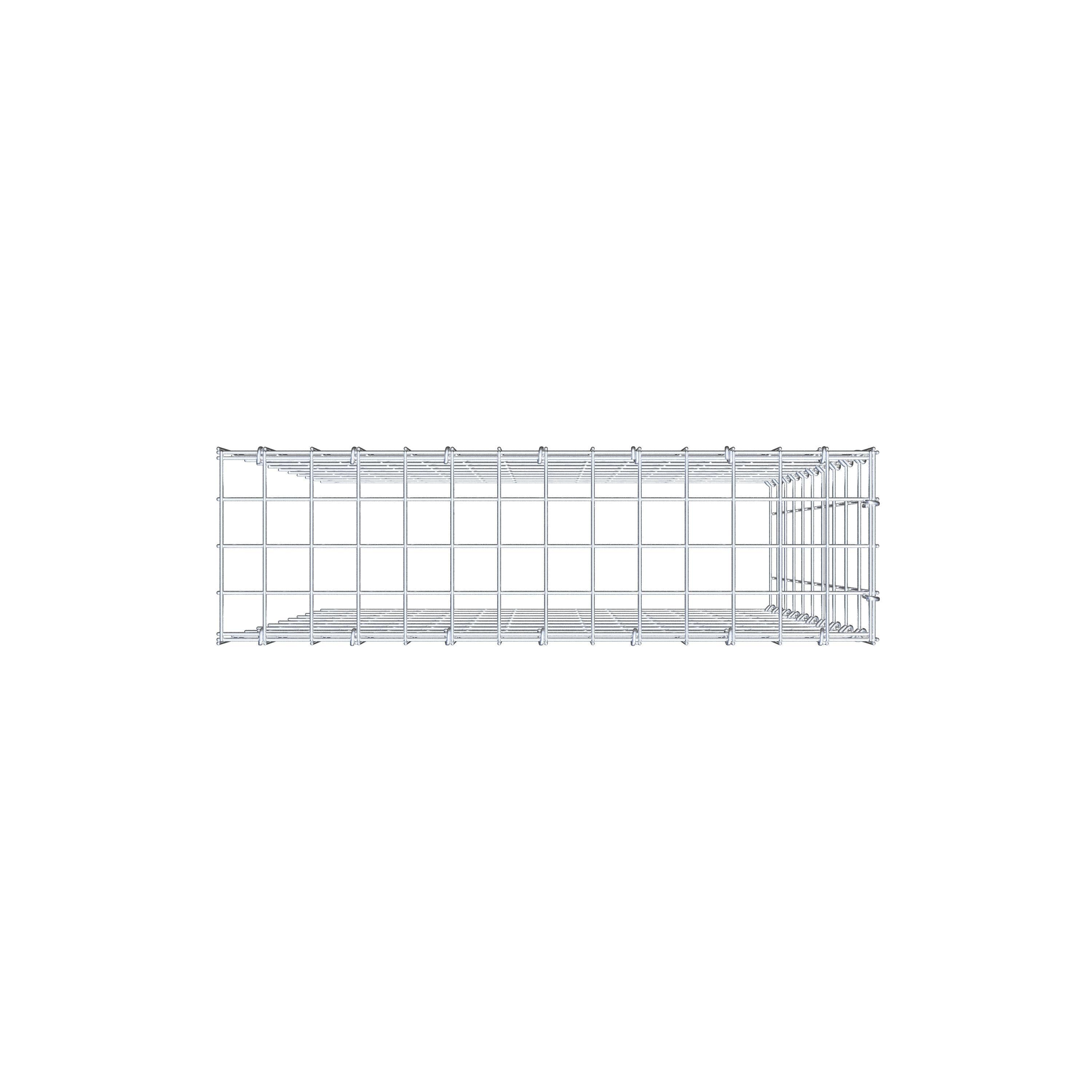 Gabion monté type 4 100 cm x 70 cm x 20 cm (L x H x P), maillage 5 cm x 10 cm, anneau en C