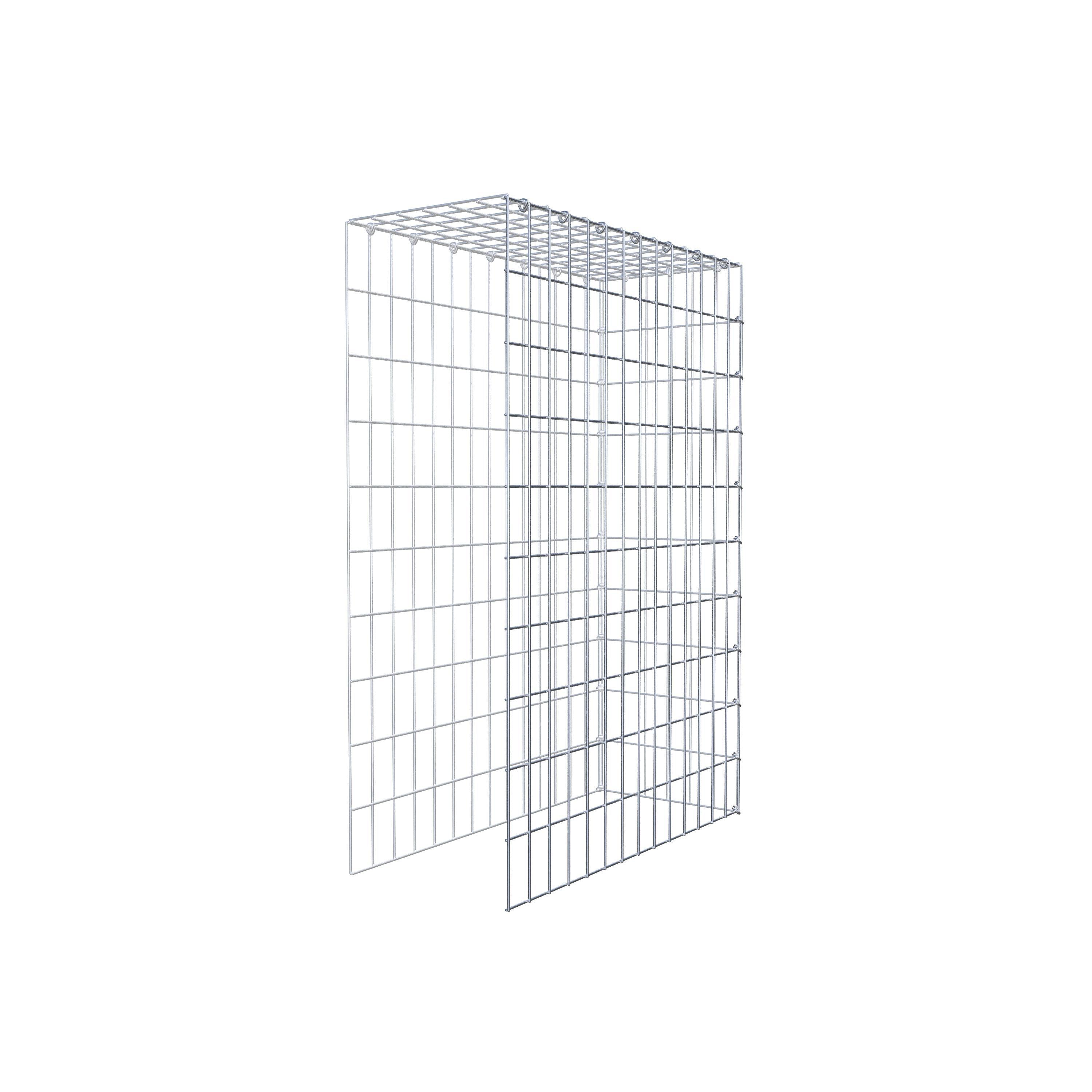 Gabion monté type 4 100 cm x 70 cm x 30 cm (L x H x P), maillage 5 cm x 10 cm, anneau en C