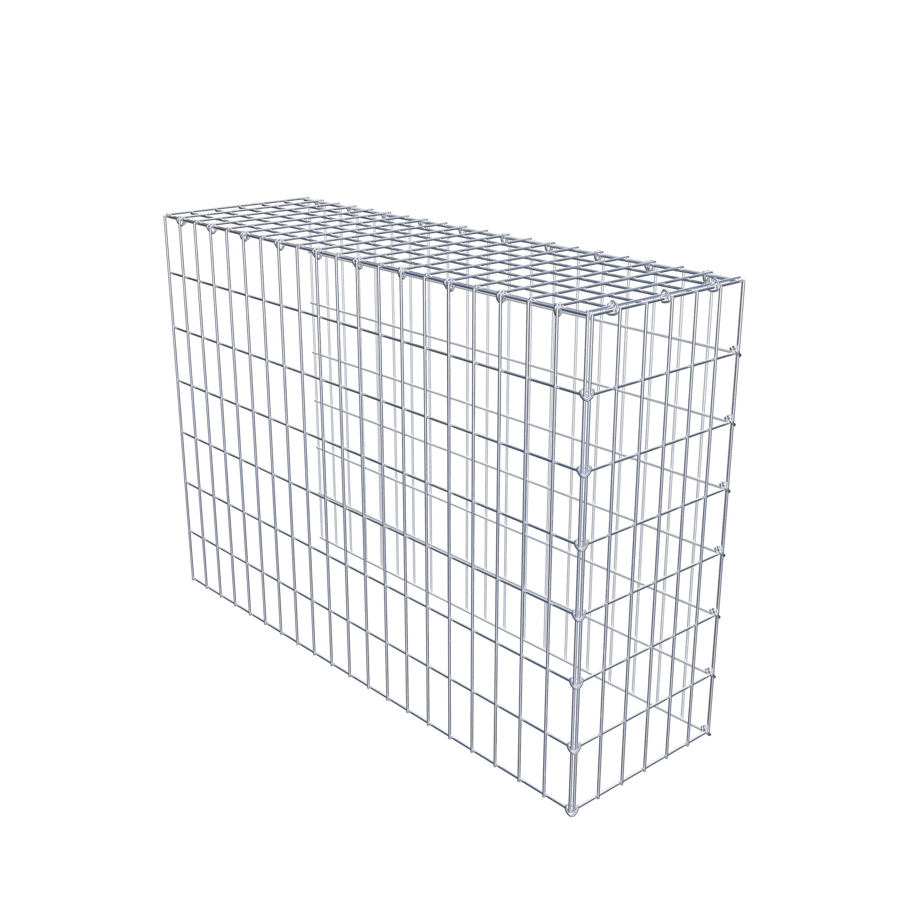 Gabion monté type 4 100 cm x 70 cm x 30 cm (L x H x P), maillage 5 cm x 10 cm, anneau en C