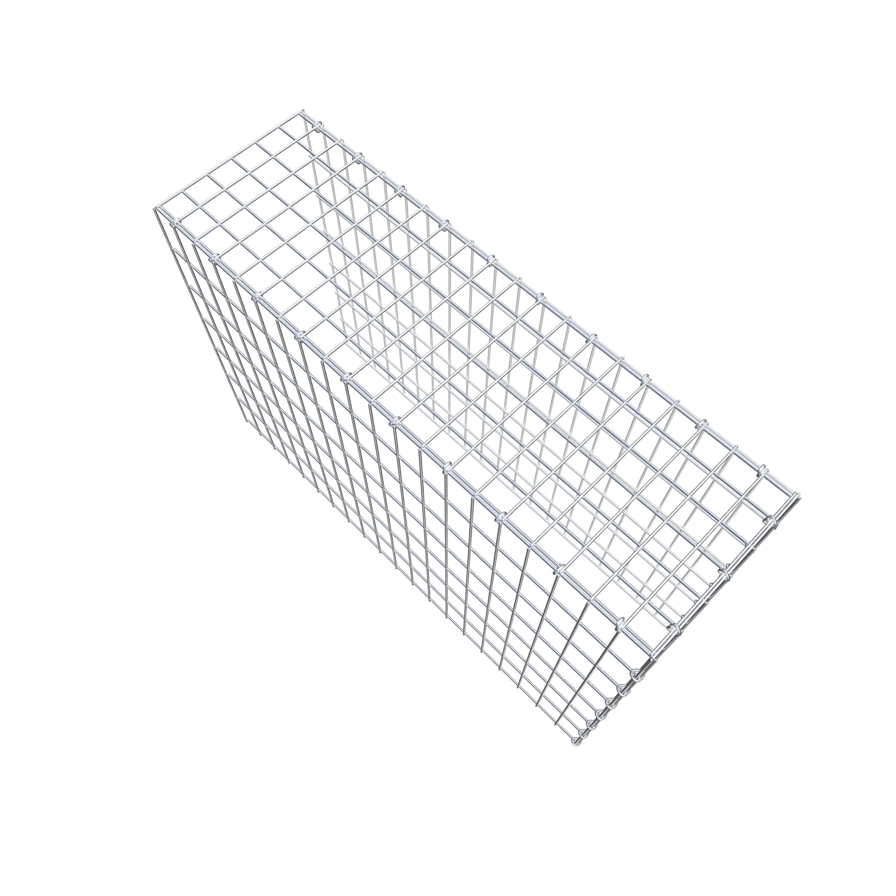 Gabion monté type 4 100 cm x 70 cm x 30 cm (L x H x P), maillage 5 cm x 10 cm, anneau en C