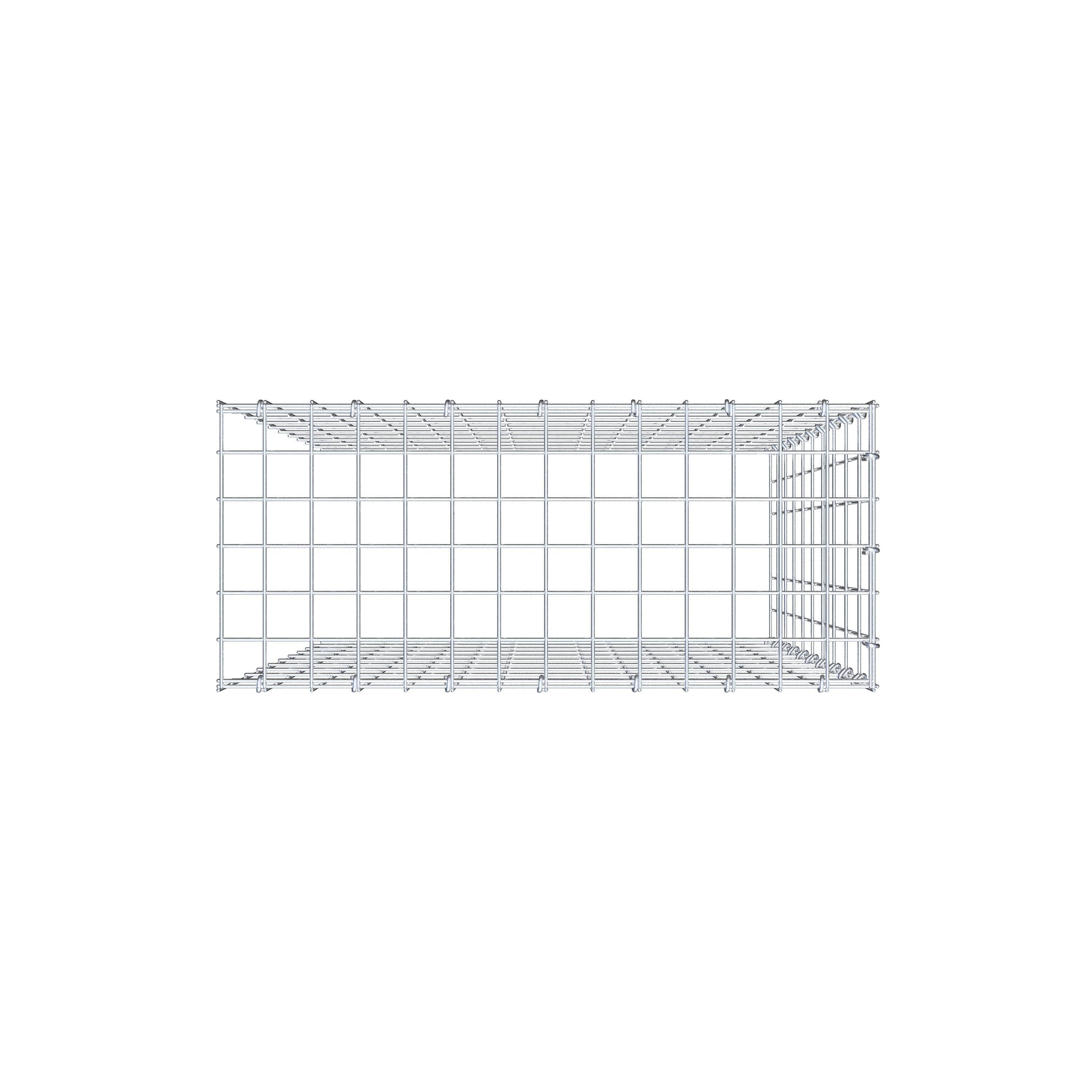 Gabion monté type 4 100 cm x 70 cm x 30 cm (L x H x P), maillage 5 cm x 10 cm, anneau en C