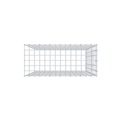 Monteret gabion type 4 100 cm x 70 cm x 30 cm (L x H x D), maskestørrelse 5 cm x 10 cm, C-ring